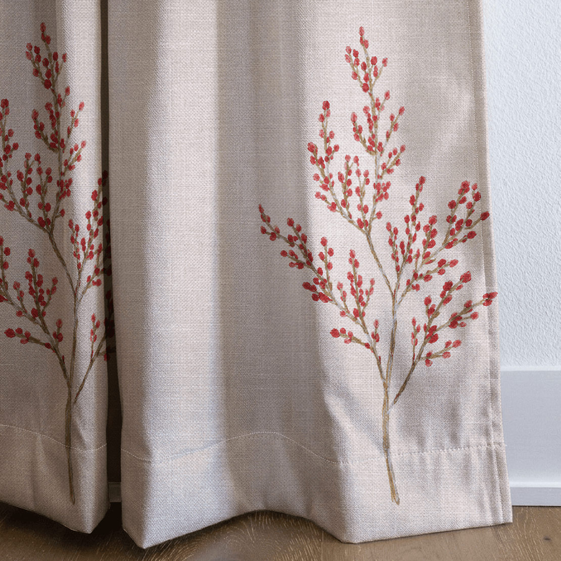 Hedgerow Bone Botanical - Drapery - Lemon Park