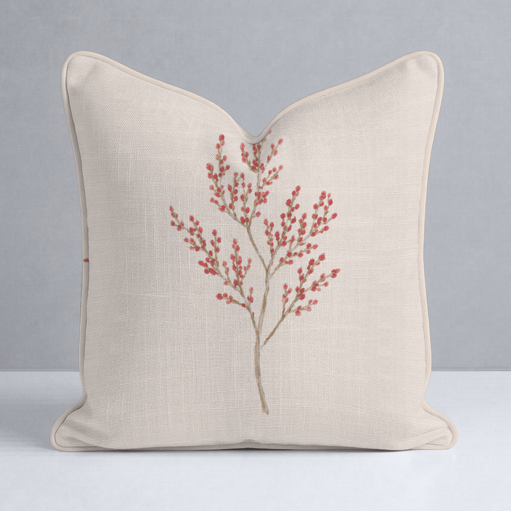Hedgerow Bone Botanicals Throw Pillow - Lemon Park