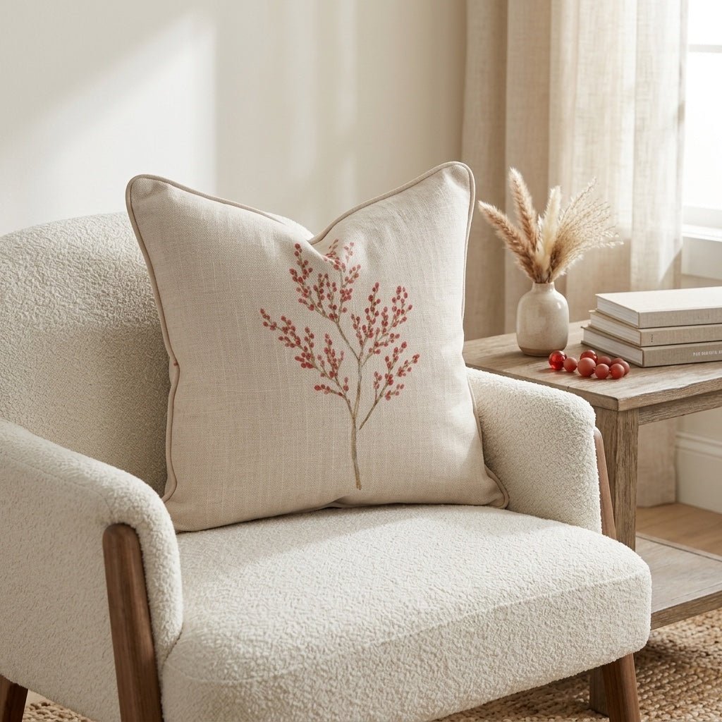 Hedgerow Bone Botanicals Throw Pillow - Lemon Park
