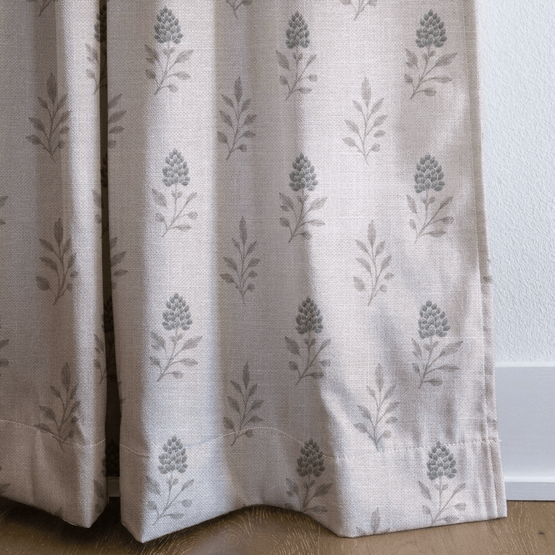 Hedgerow Bone Floral - Drapery - Lemon Park