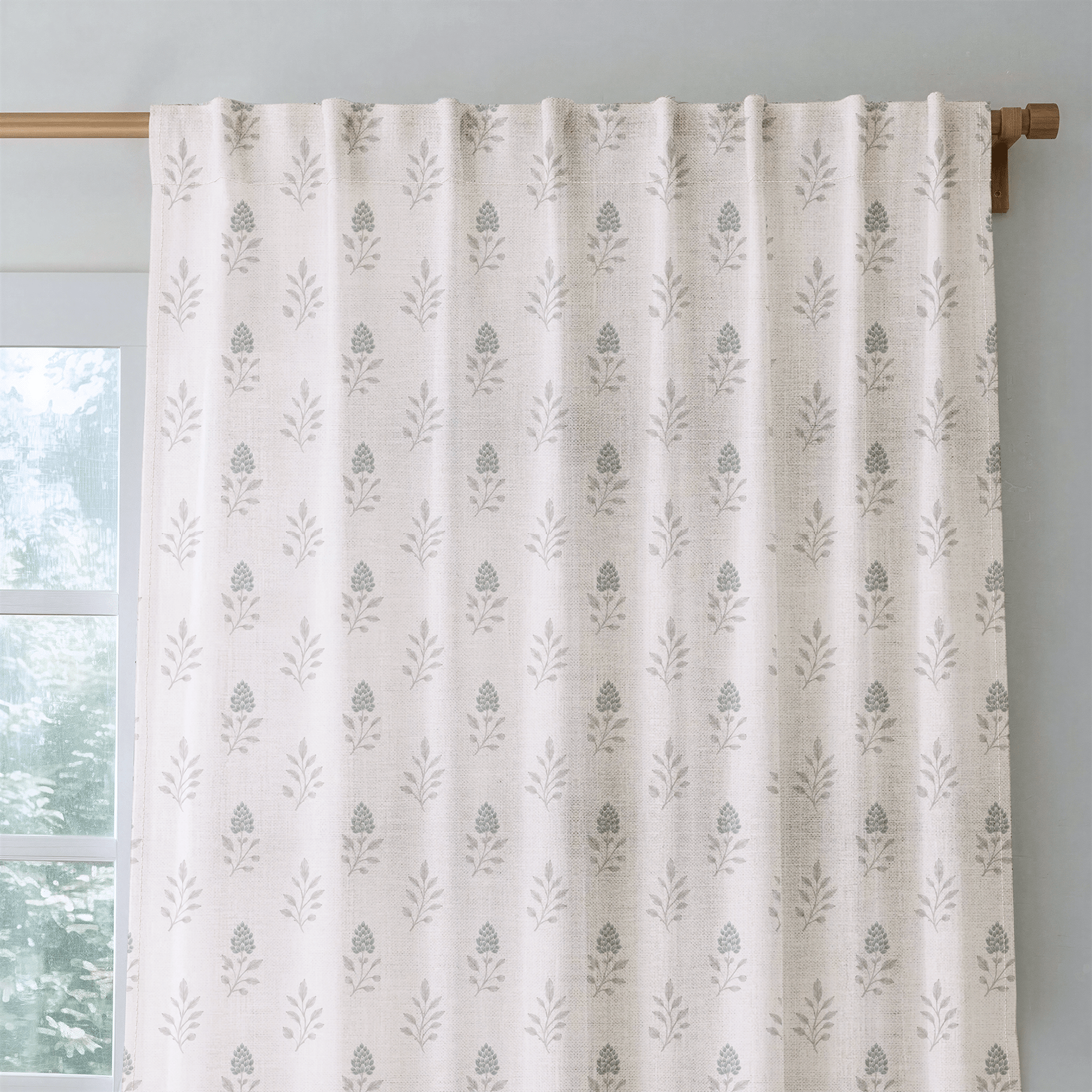 Hedgerow Bone Floral - Drapery - Lemon Park