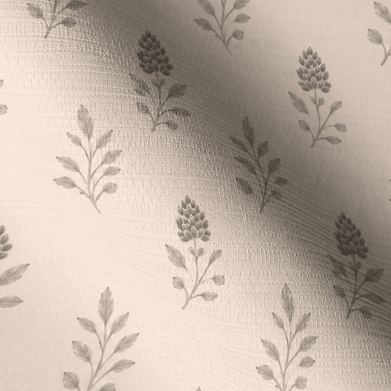 Hedgerow Bone Floral Faux Grasscloth Wallpaper - Lemon Park
