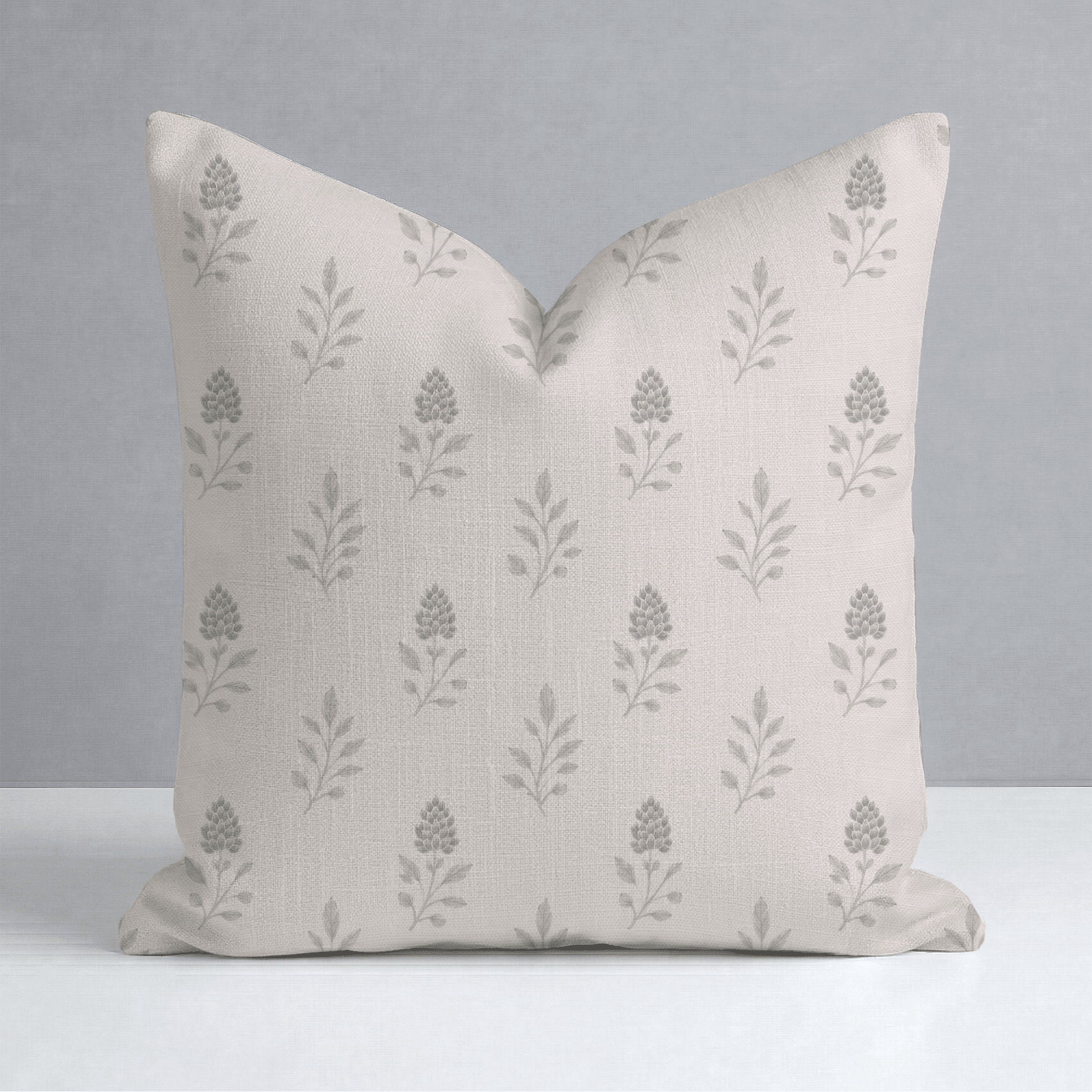 Hedgerow Bone Floral Throw Pillow - Lemon Park
