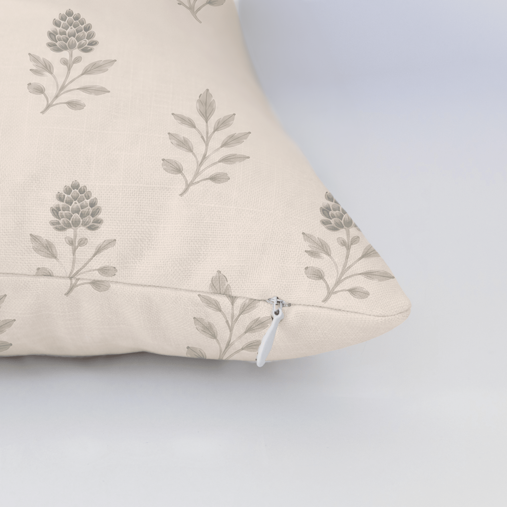 Hedgerow Bone Floral Throw Pillow - Lemon Park