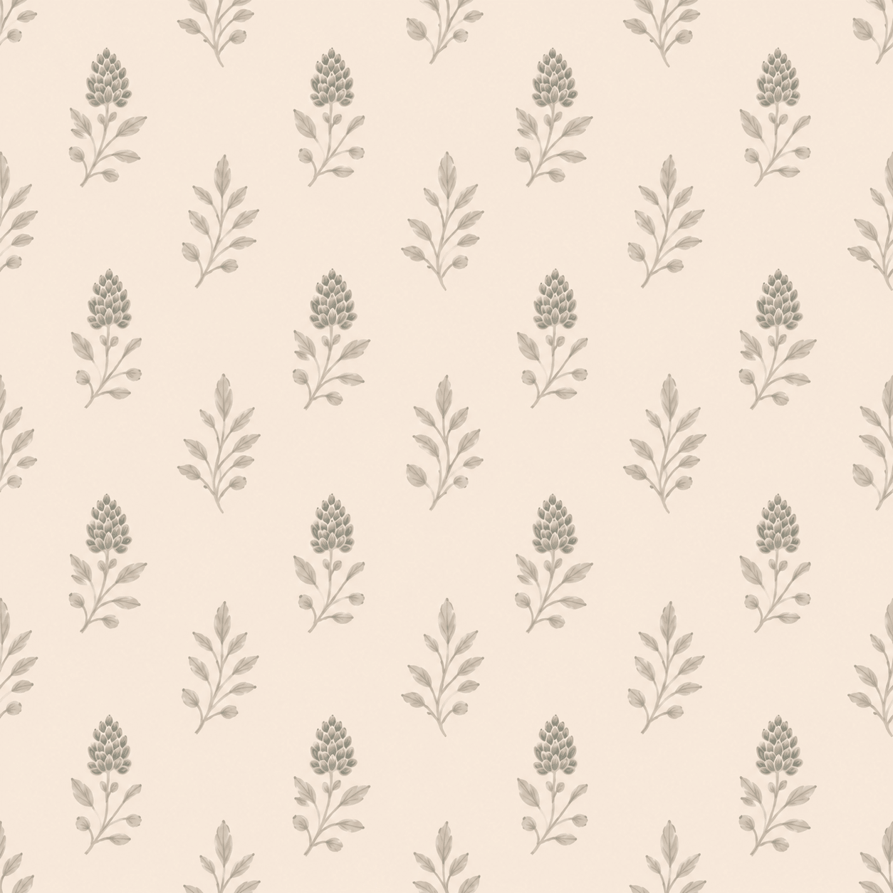 Hedgerow Bone Floral Wallpaper - Lemon Park