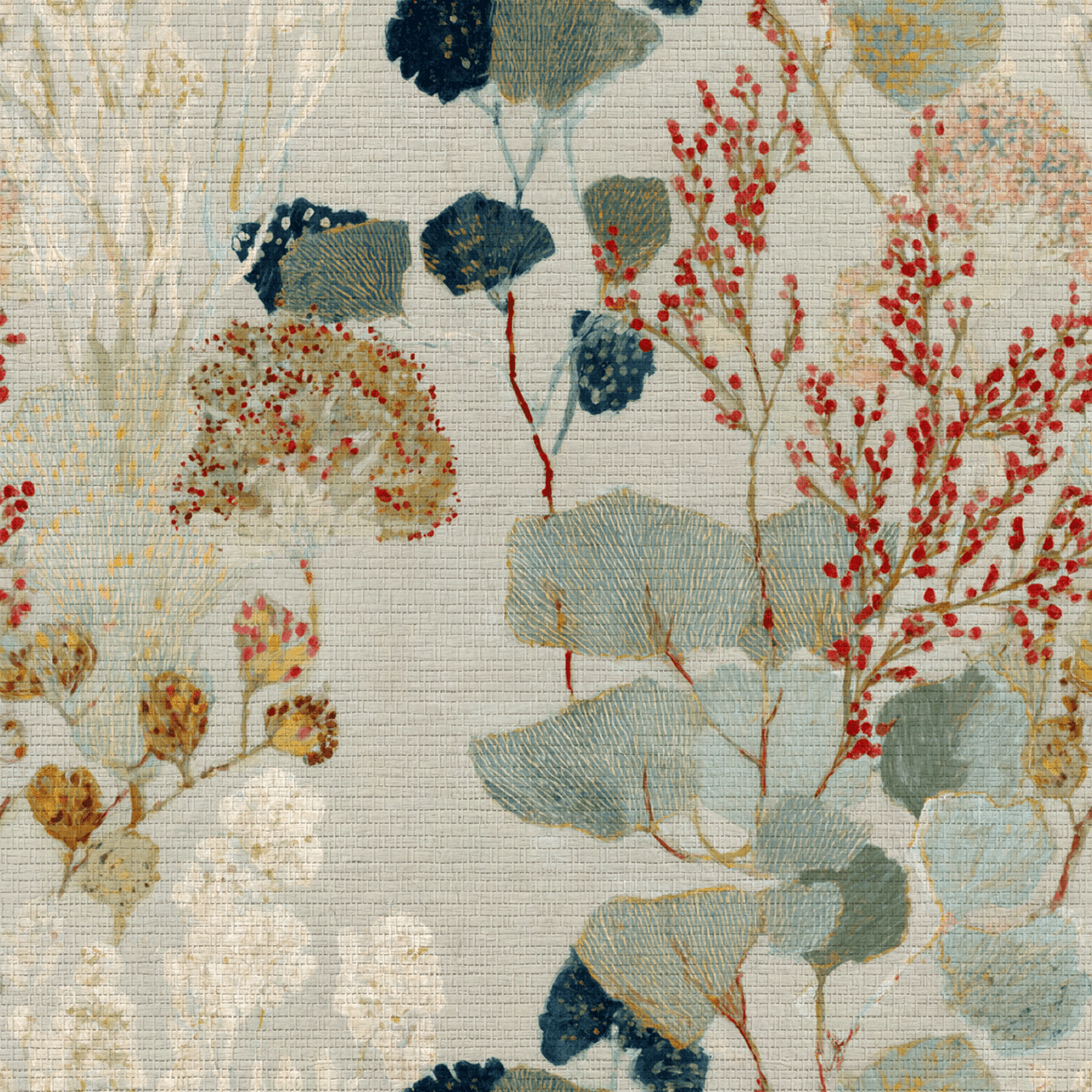 Hedgerow Faux Grasscloth Wallpaper - Lemon Park
