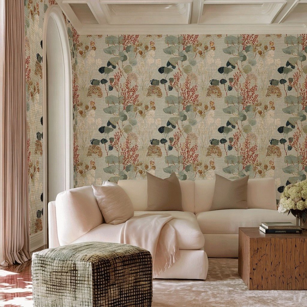Hedgerow Faux Grasscloth Wallpaper - Lemon Park