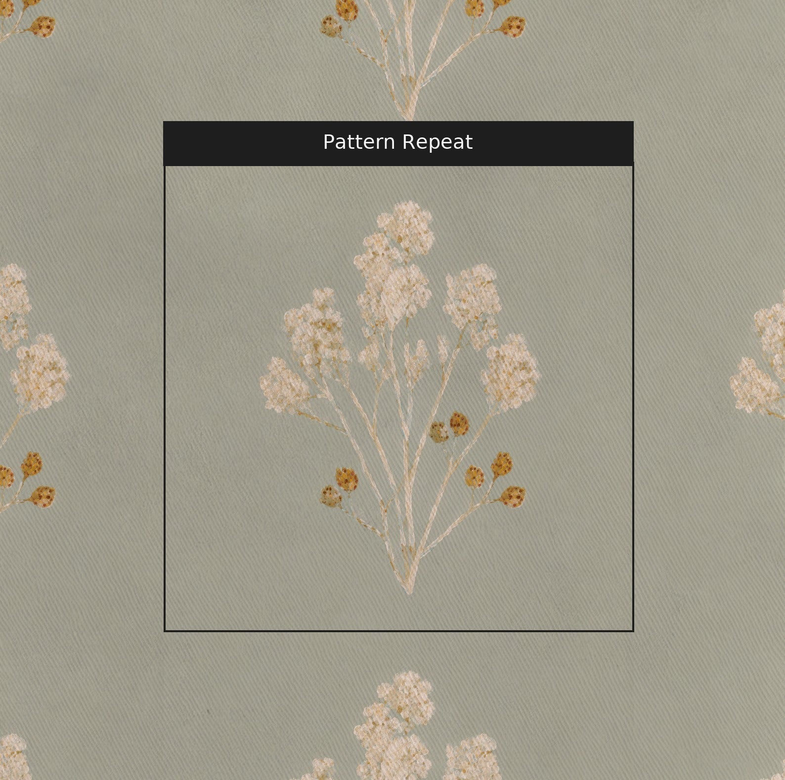 Hedgerow Sage Botanical - Fabric - Lemon Park