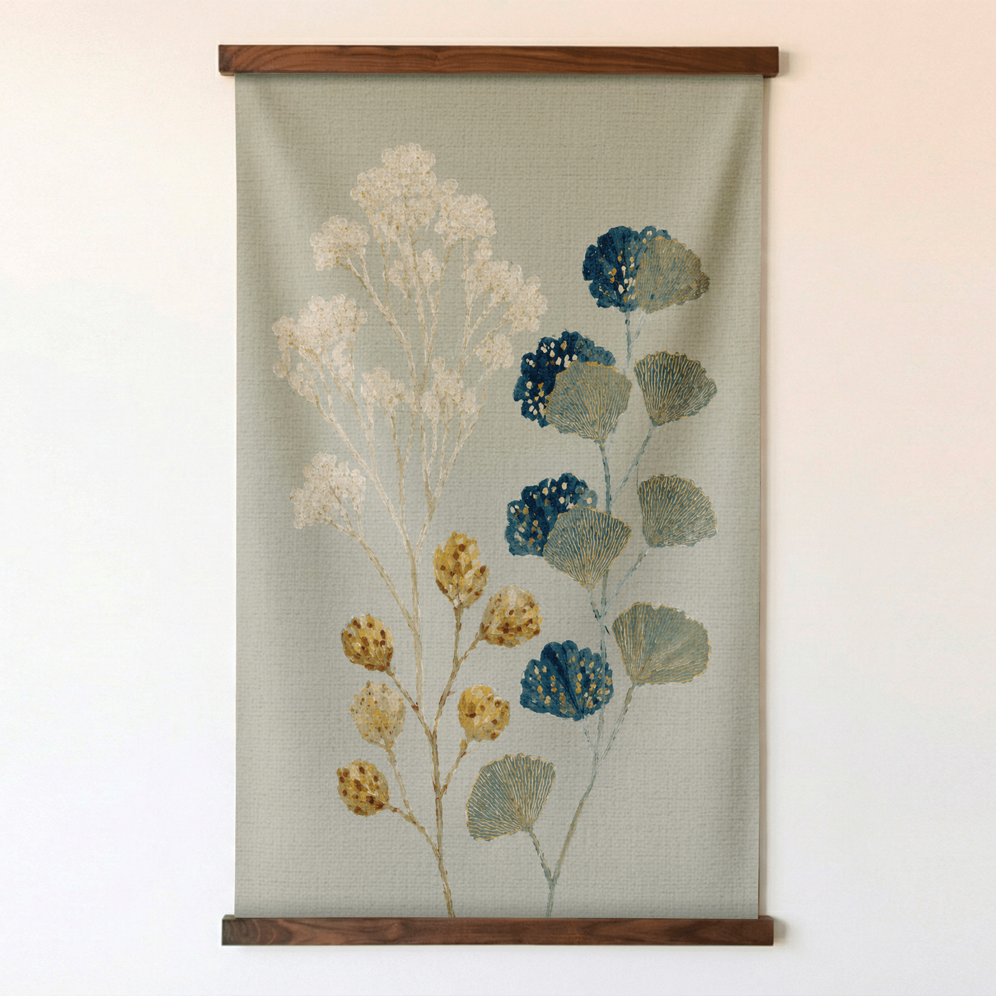 Hedgerow Sage Botanical Study - Tapestry - Lemon Park