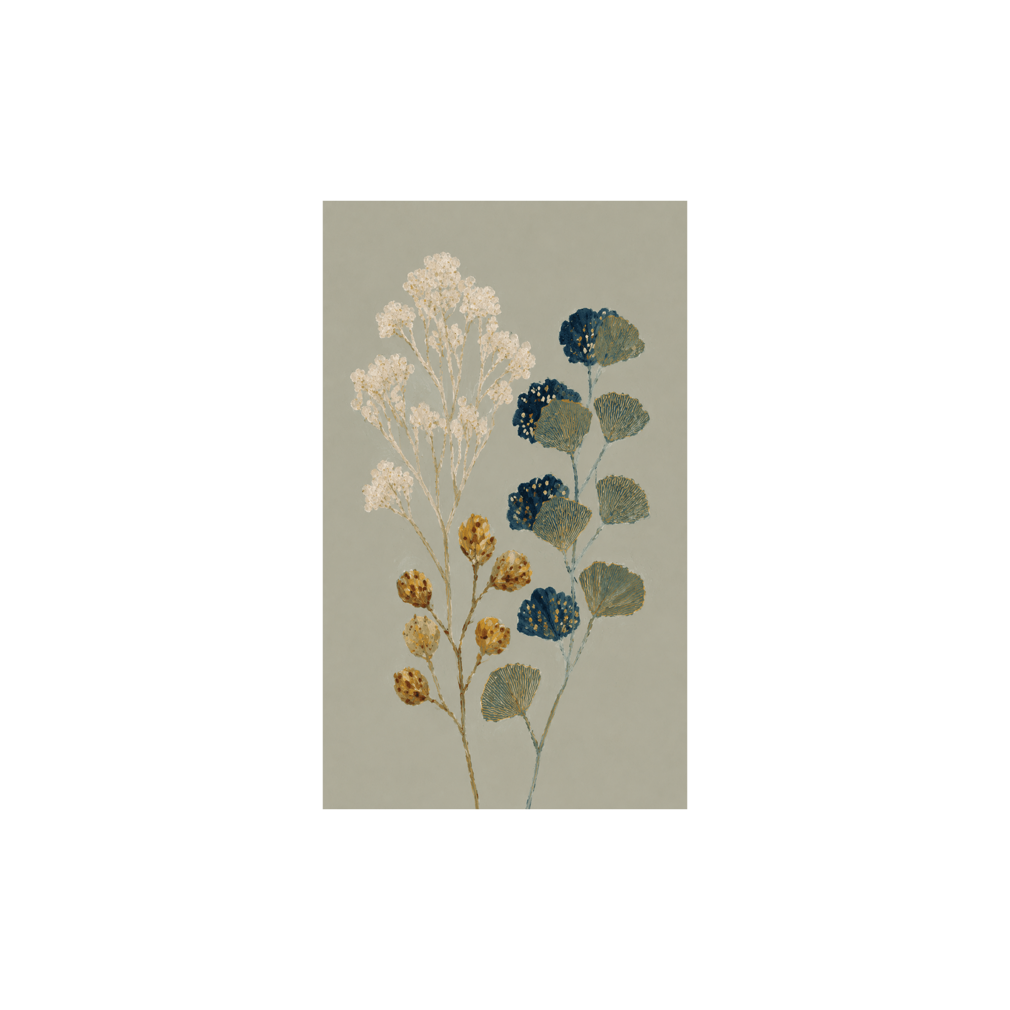 Hedgerow Sage Botanical Study - Tapestry - Lemon Park