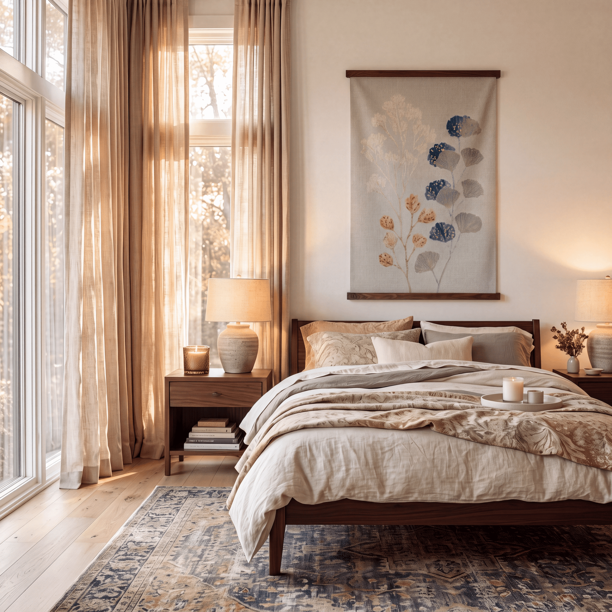 Hedgerow Sage Botanical Study - Tapestry - Lemon Park