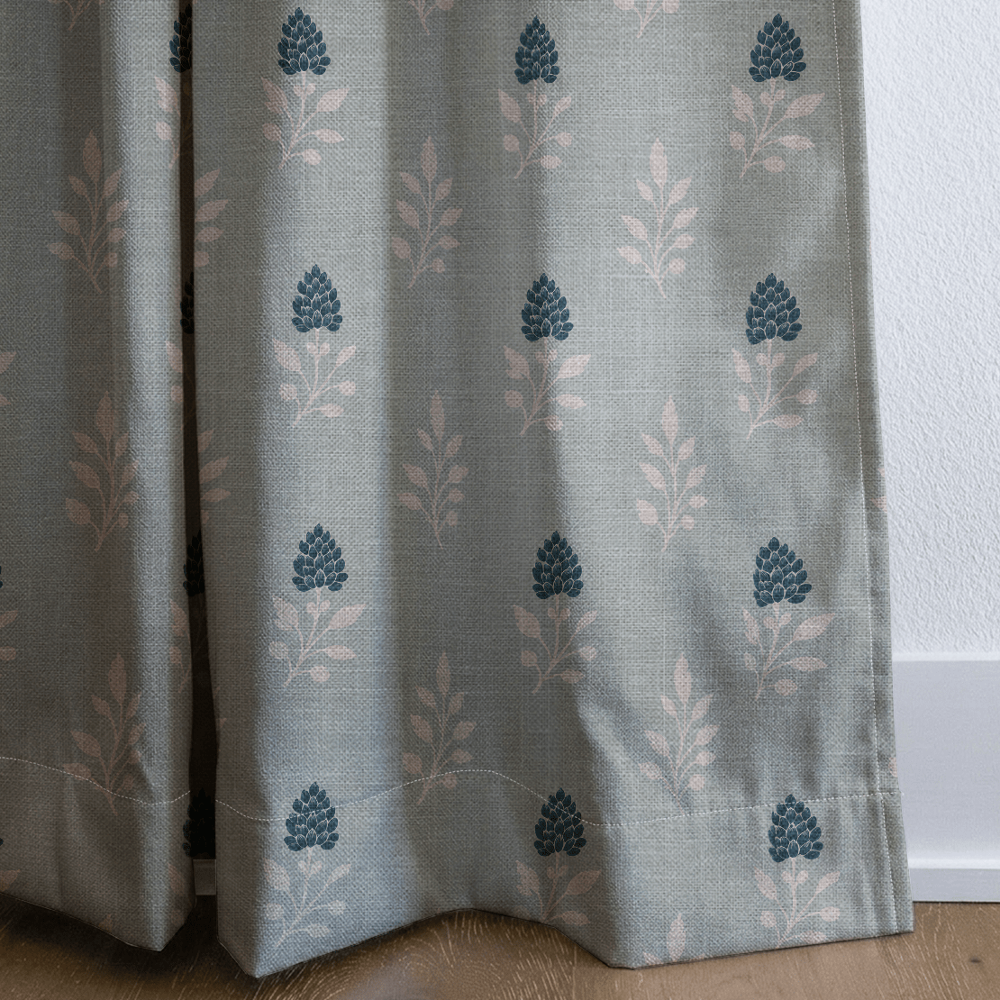 Hedgerow Sage Floral - Drapery - Lemon Park