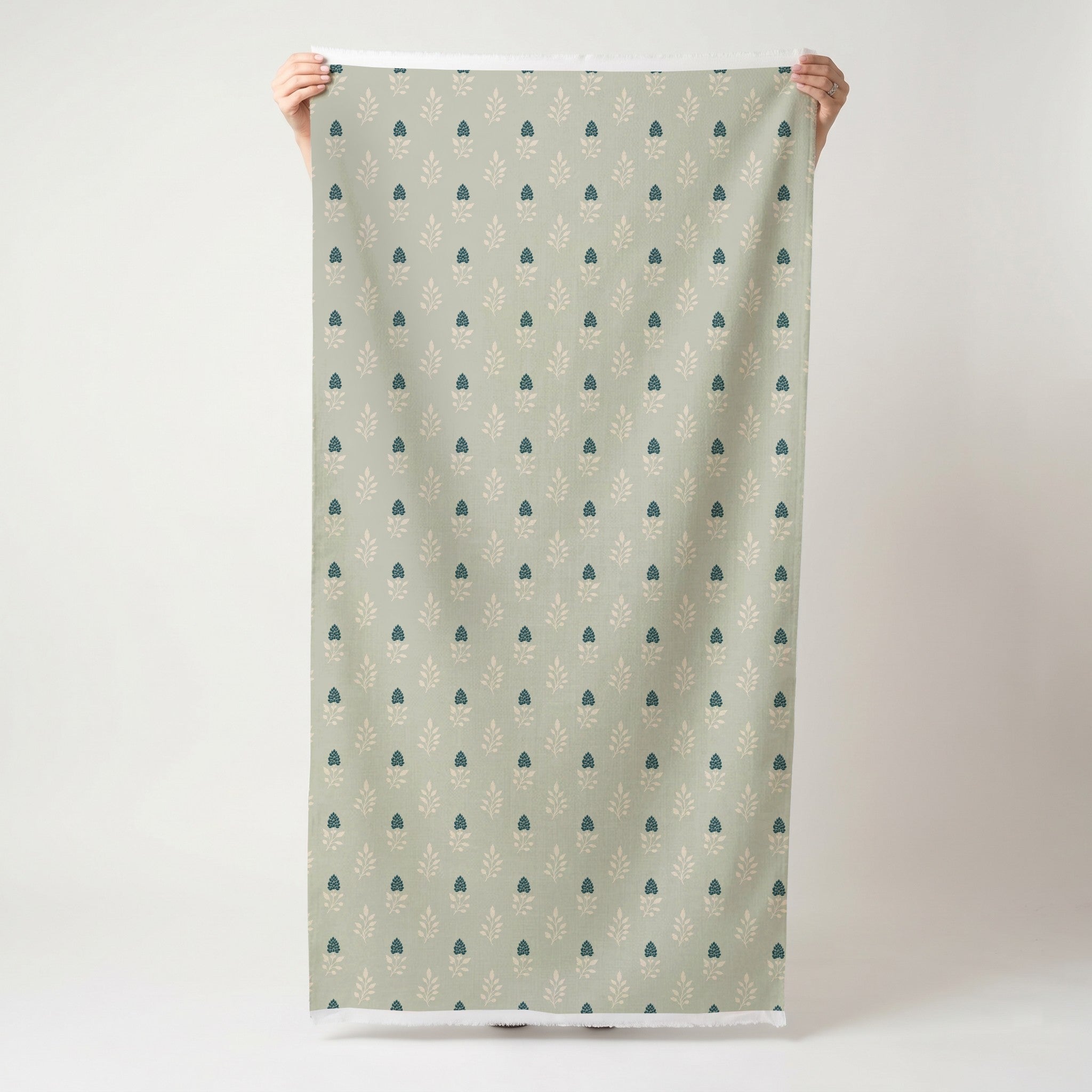 Hedgerow Sage Floral - Fabric - Lemon Park