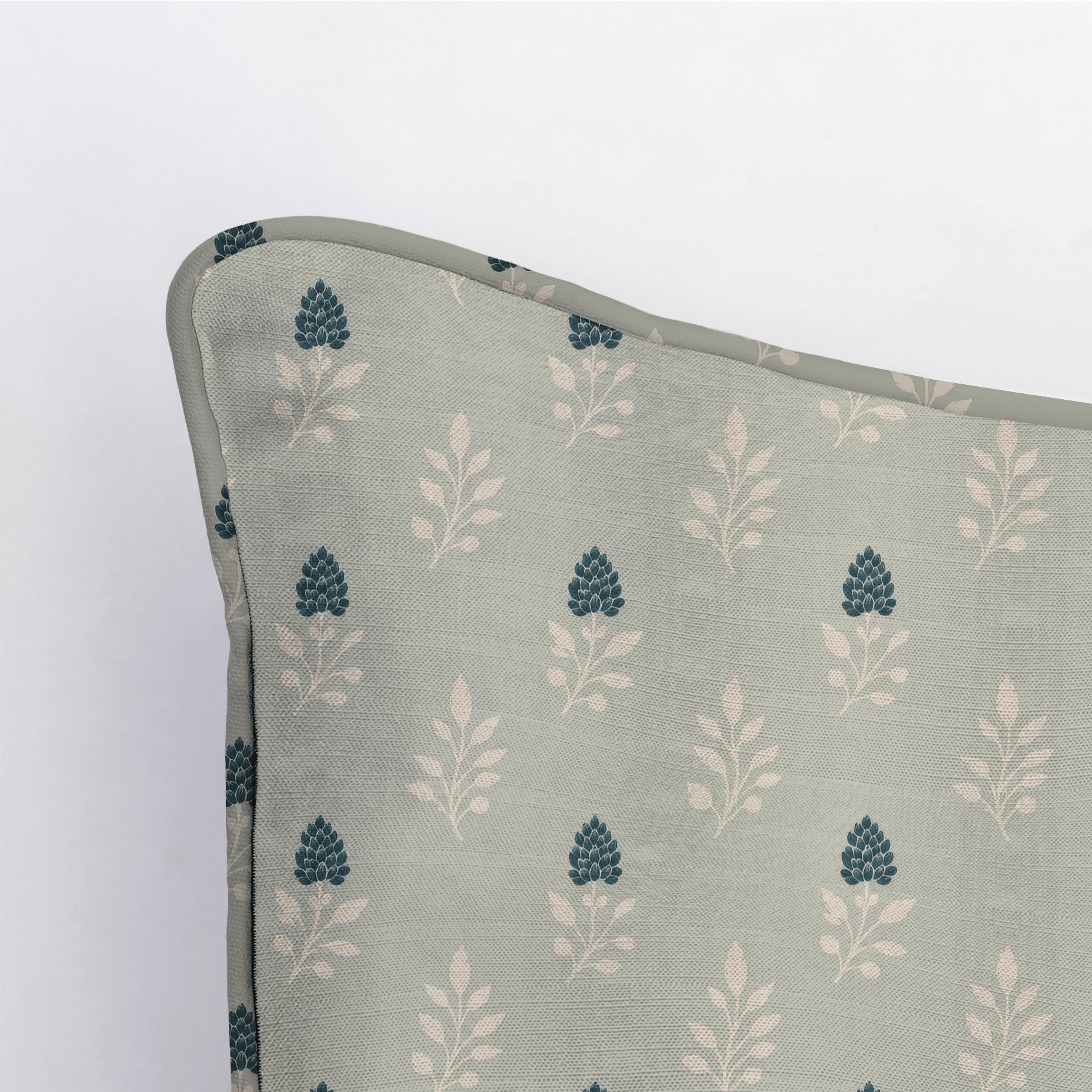 Hedgerow Sage Floral Throw Pillow - Lemon Park