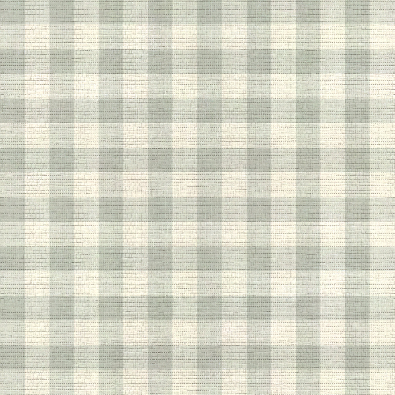 Hedgerow Sage Gingham Faux Grasscloth Wallpaper
