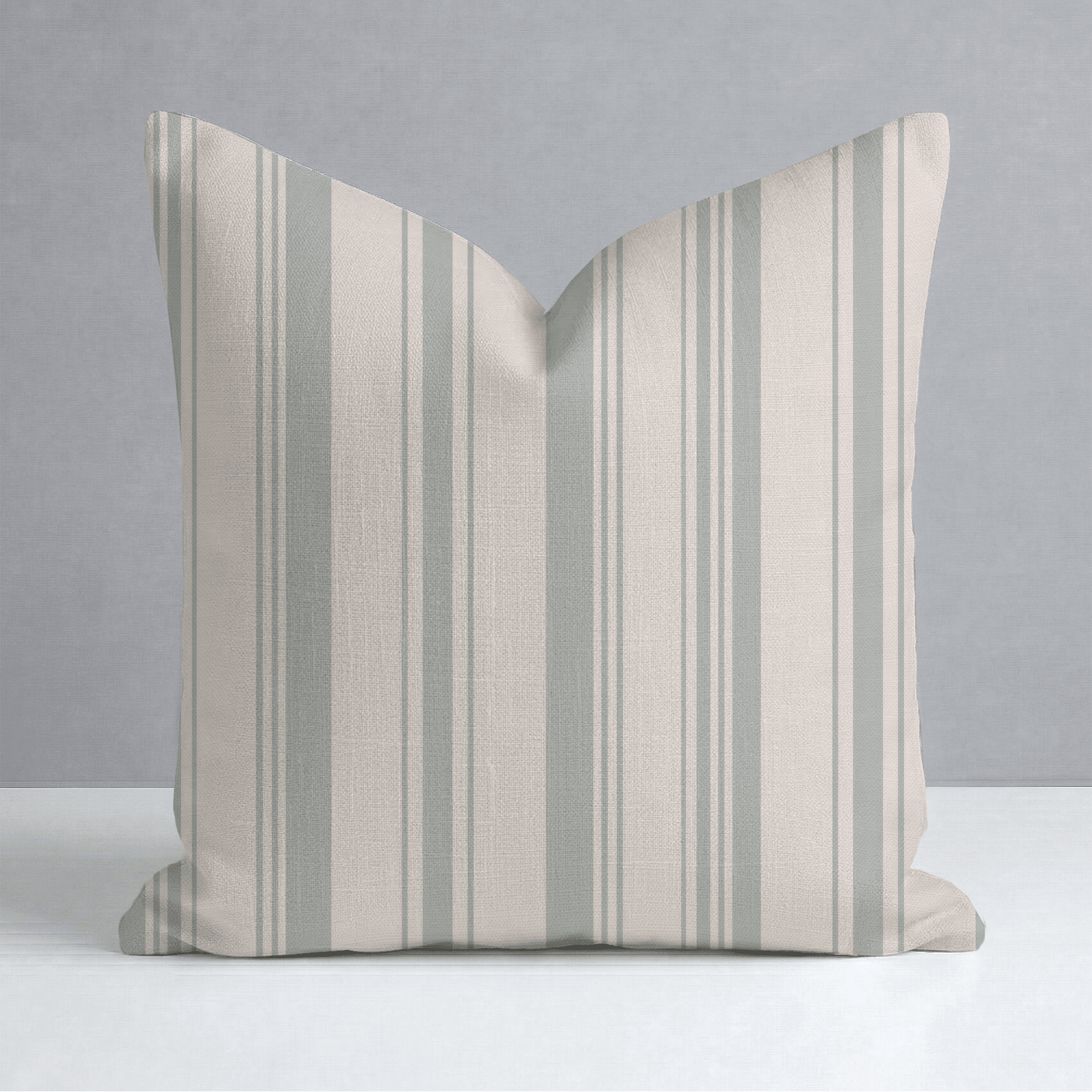 Hedgerow Sage Stripes Throw Pillow - Lemon Park