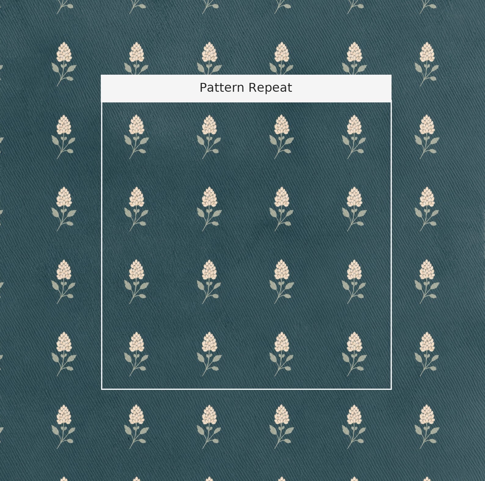 Hedgerow Teal Floral - Fabric - Lemon Park