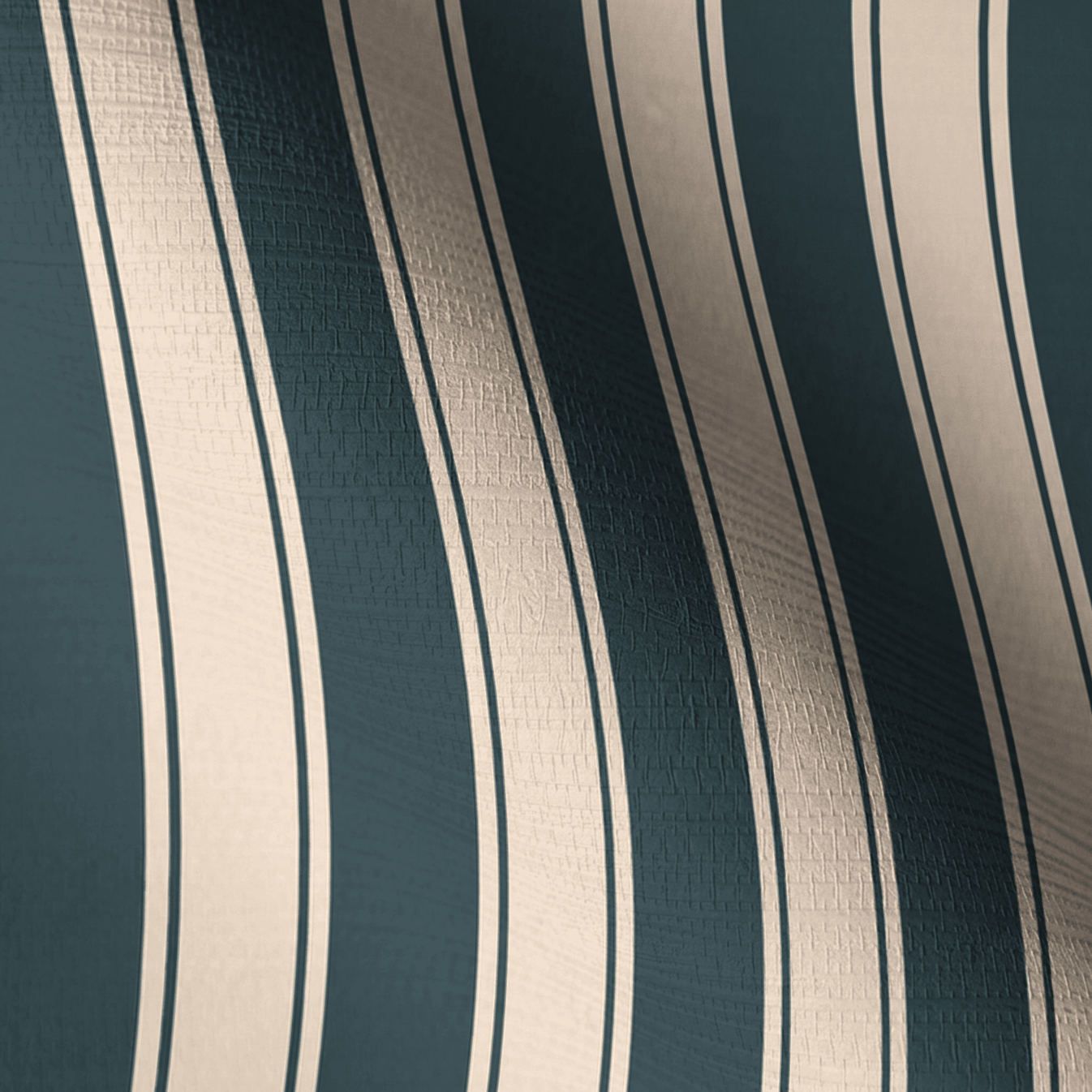 Hedgerow Teal Stripes Faux Grasscloth Wallpaper - Lemon Park