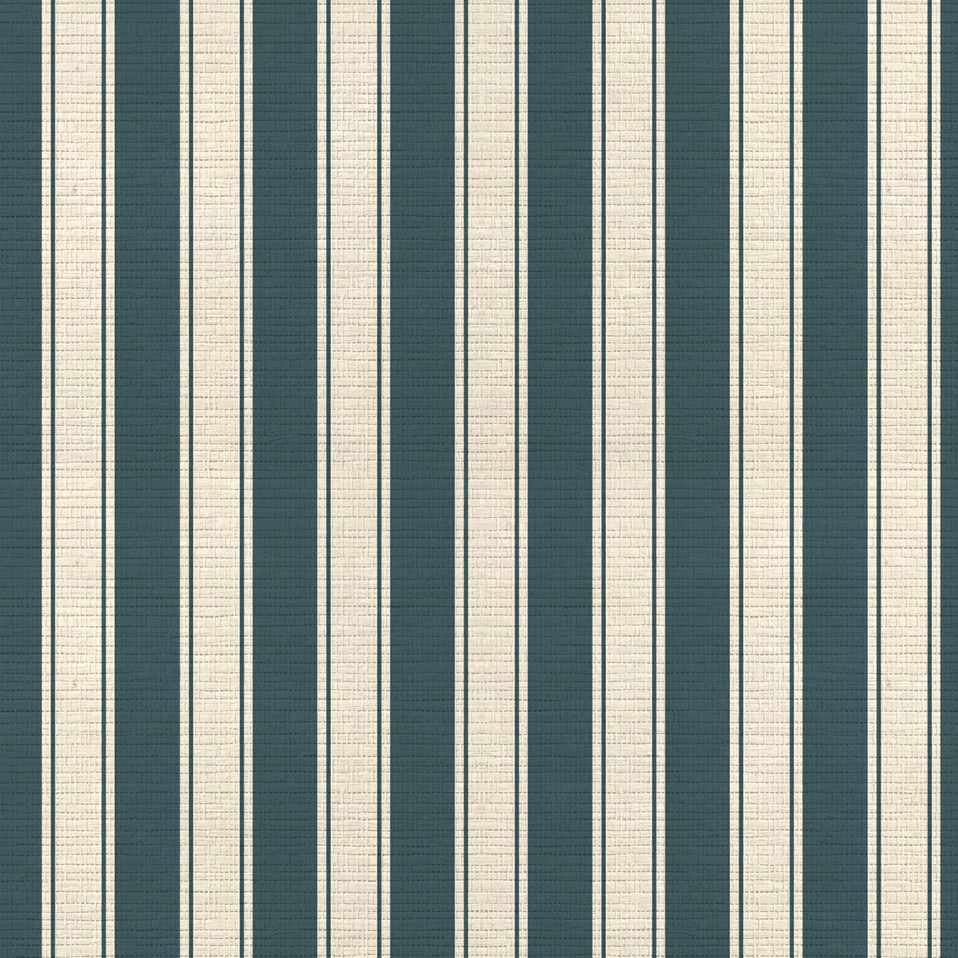 Hedgerow Teal Stripes Faux Grasscloth Wallpaper - Lemon Park