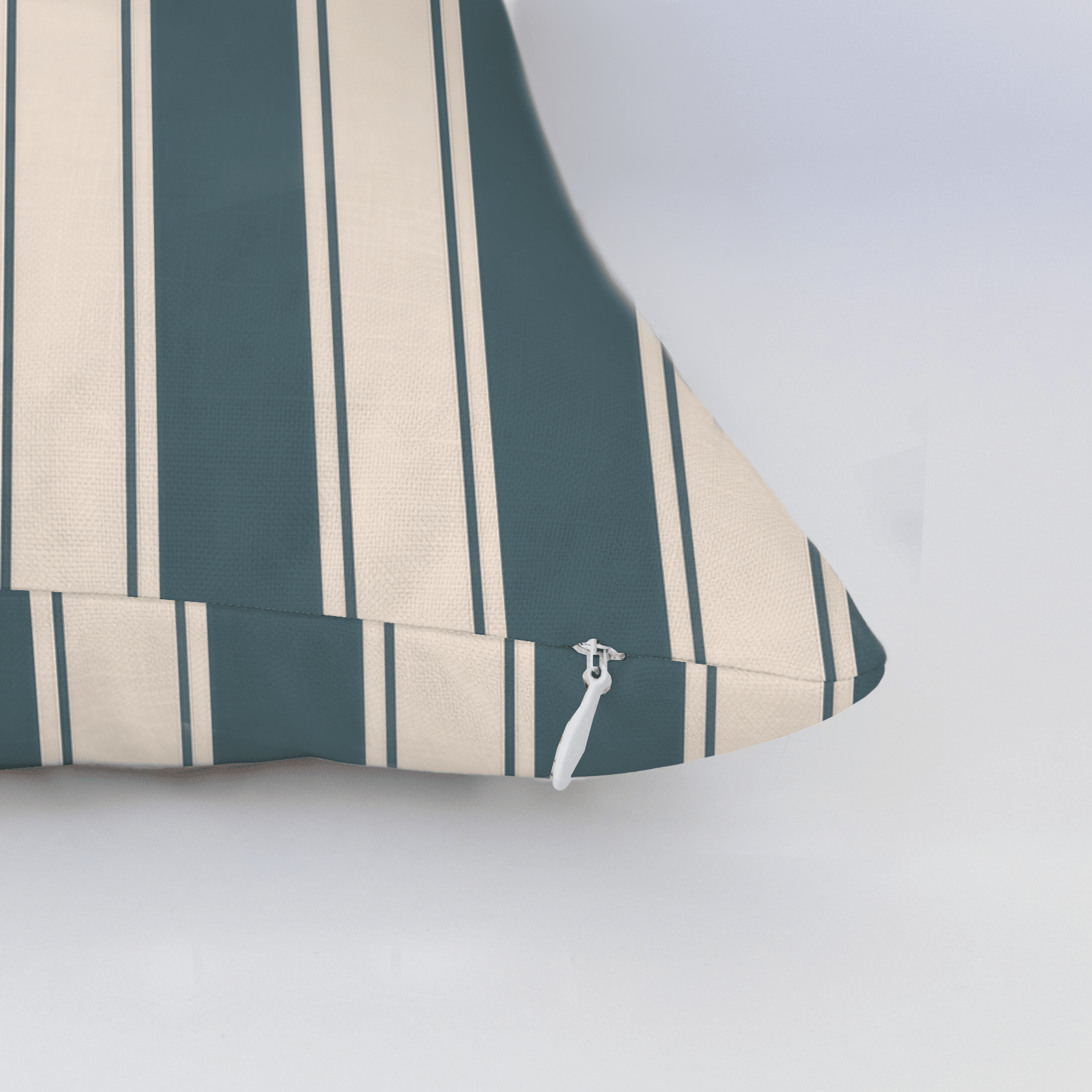 Hedgerow Teal Stripes Throw Pillow - Lemon Park