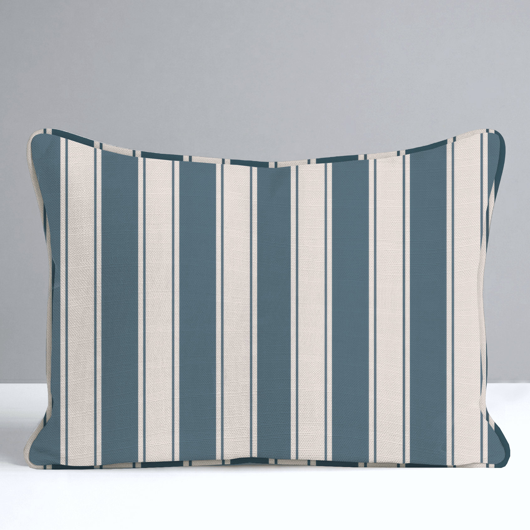 Hedgerow Teal Stripes Throw Pillow - Lemon Park