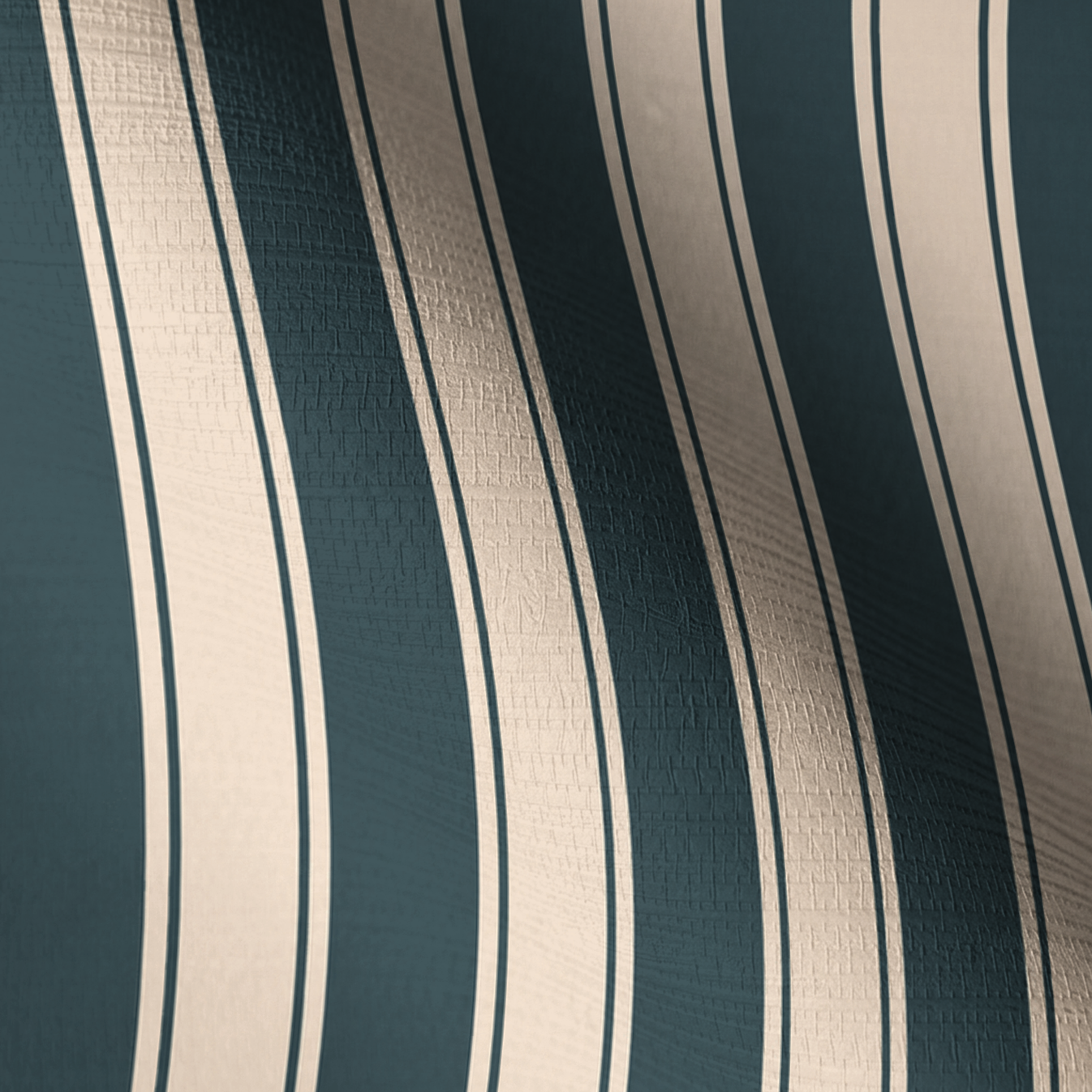 Hedgerow Teal Stripes Faux Grasscloth Wallpaper