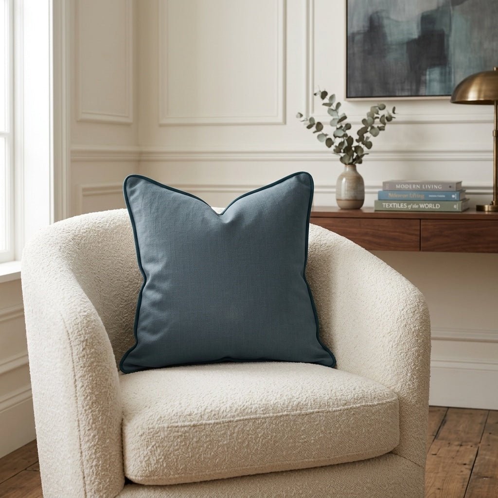 Hedgerow Teal Throw Pillow - Lemon Park