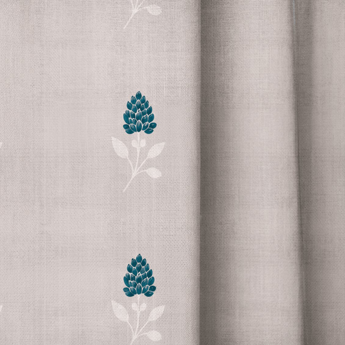 Hedgerow Traventine Floral - Drapery - Lemon Park
