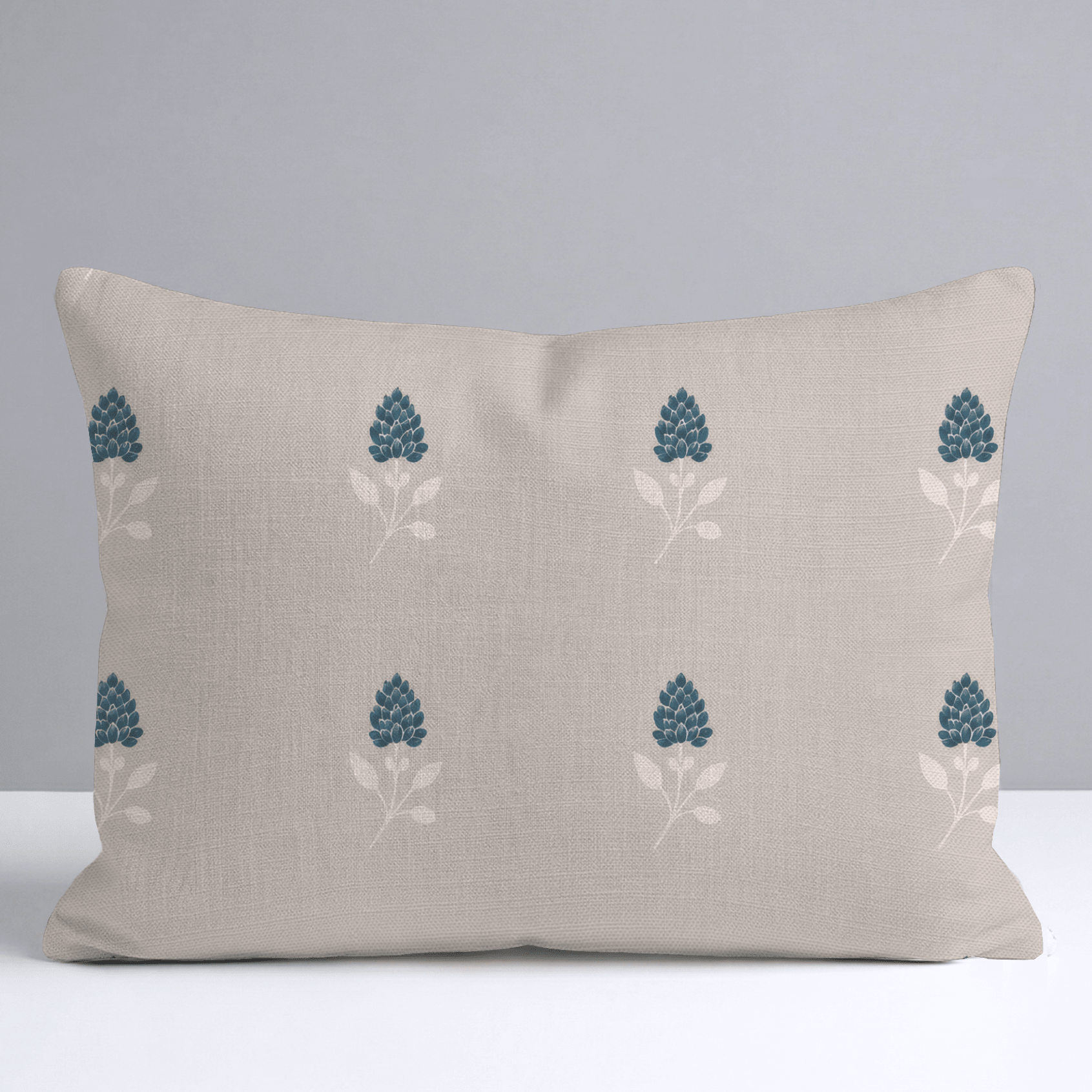 Hedgerow Traventine Floral Throw Pillow - Lemon Park