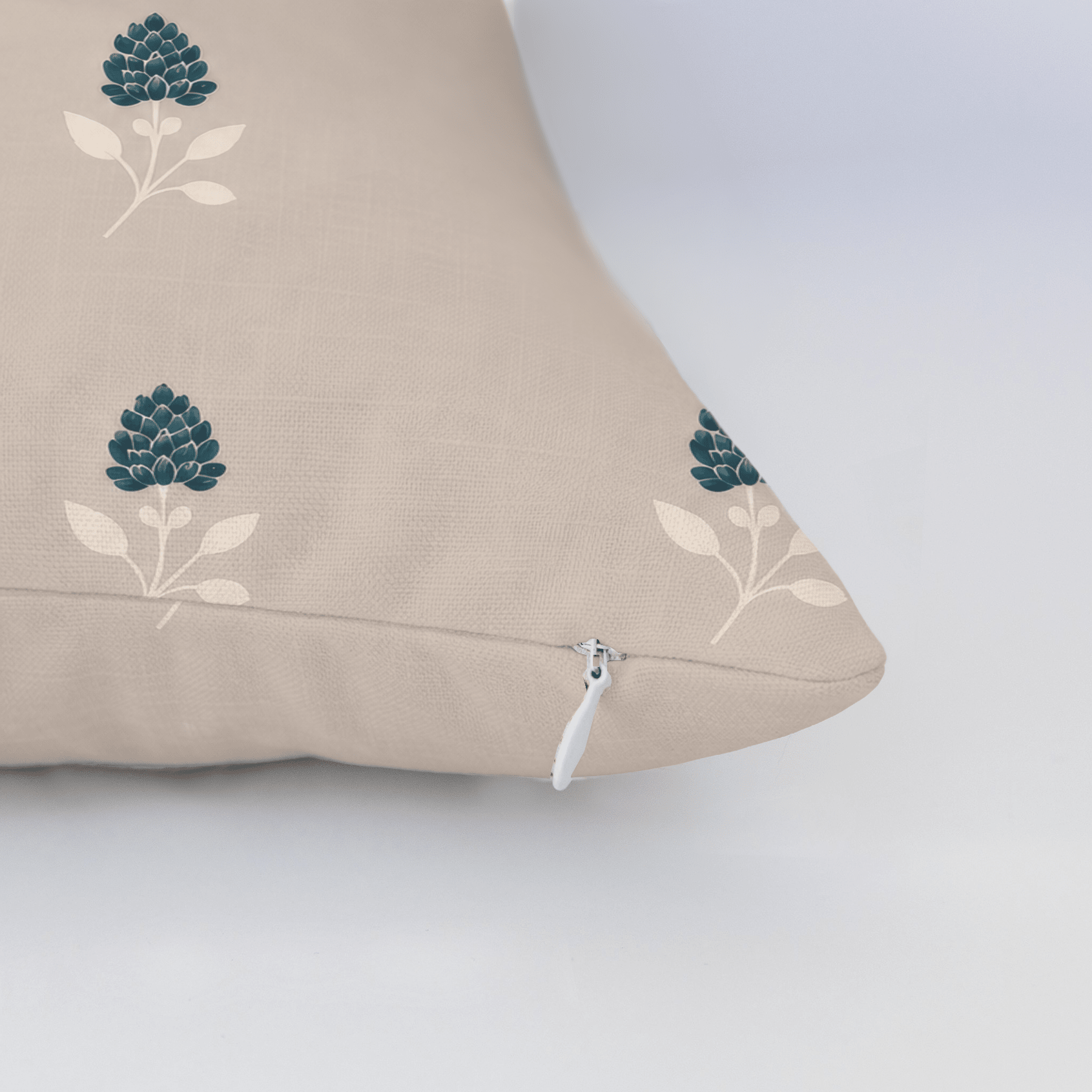Hedgerow Traventine Floral Throw Pillow - Lemon Park