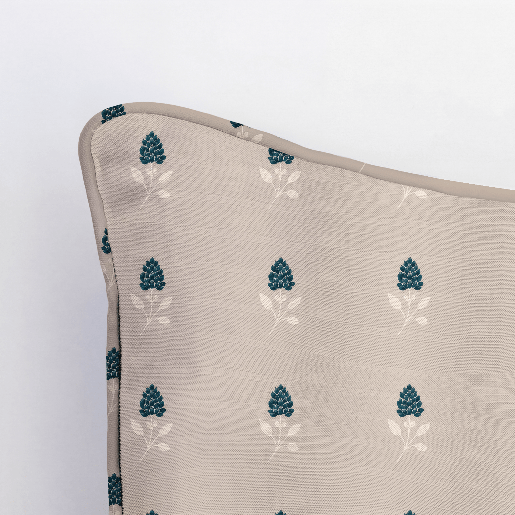 Hedgerow Traventine Floral Throw Pillow - Lemon Park