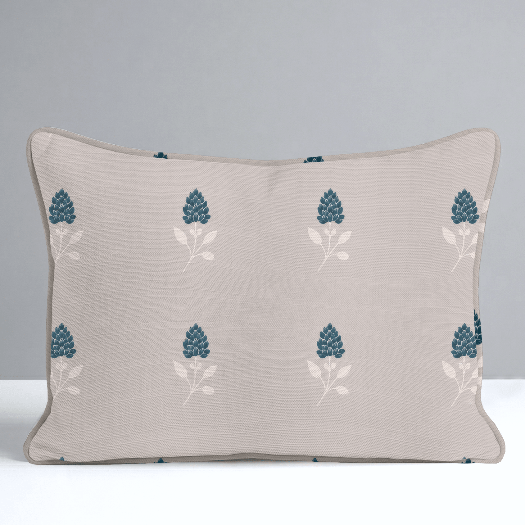 Hedgerow Traventine Floral Throw Pillow - Lemon Park