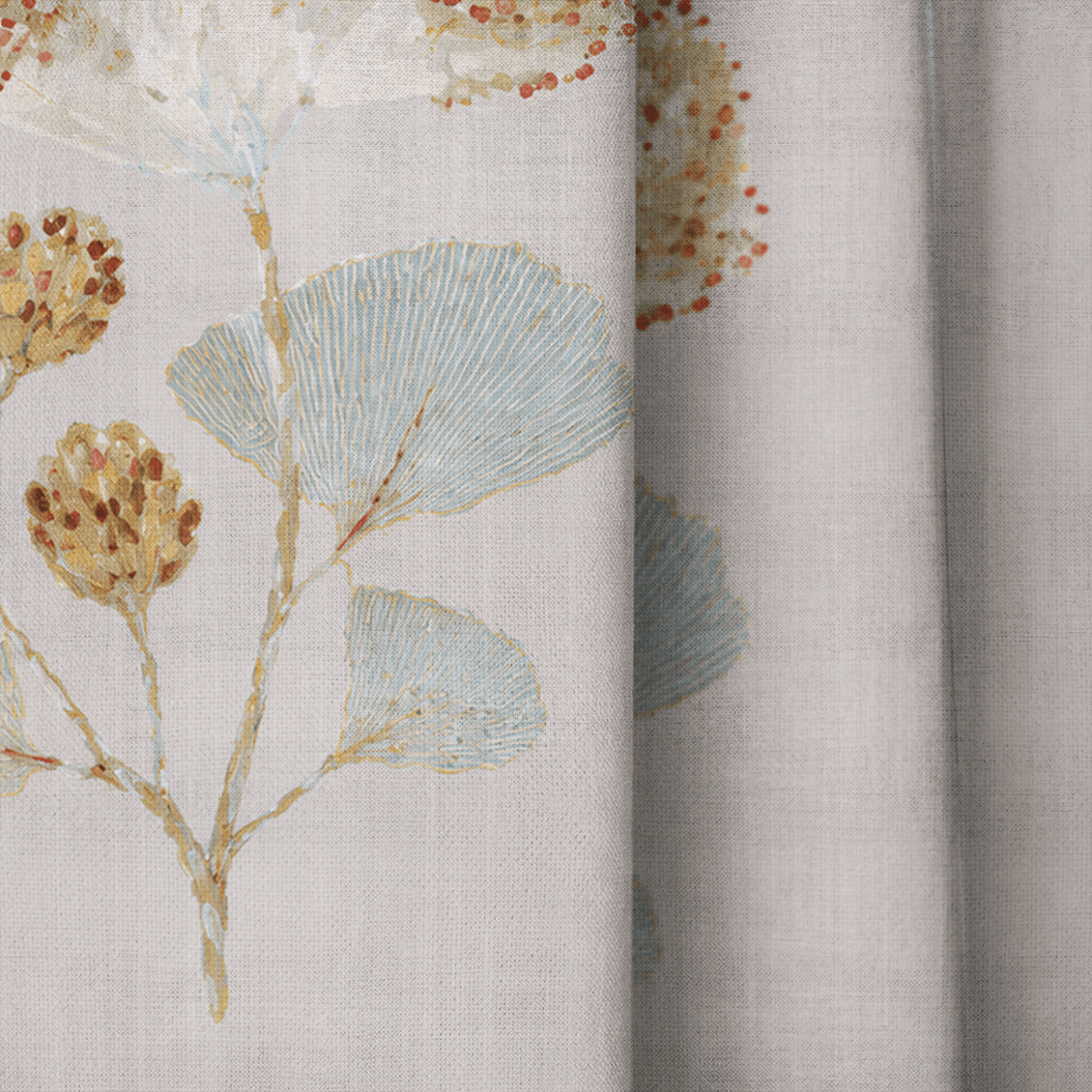 Hedgerow Travertine Botanical - Drapery - Lemon Park
