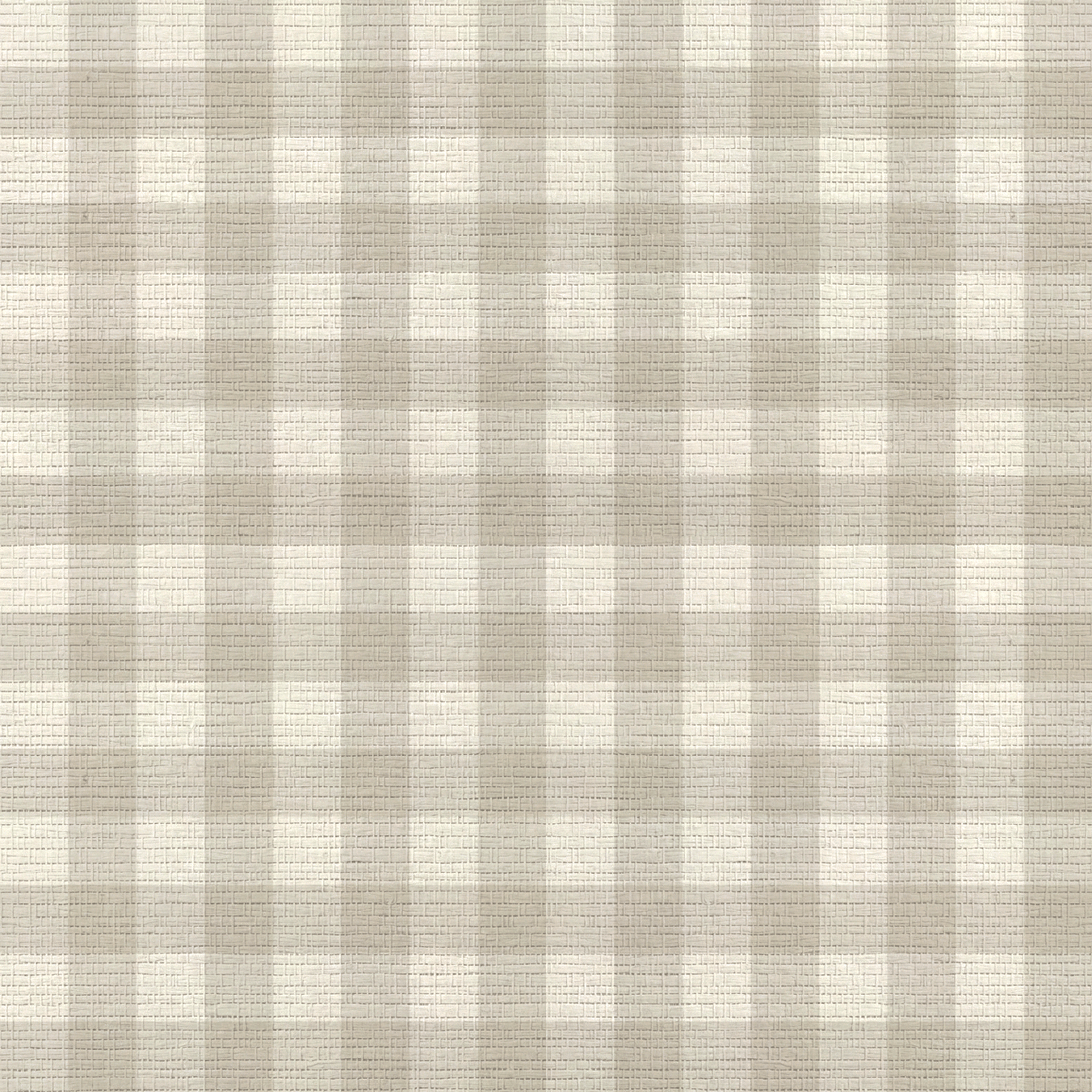 Hedgerow Travertine Gingham Faux Grasscloth Wallpaper - Lemon Park