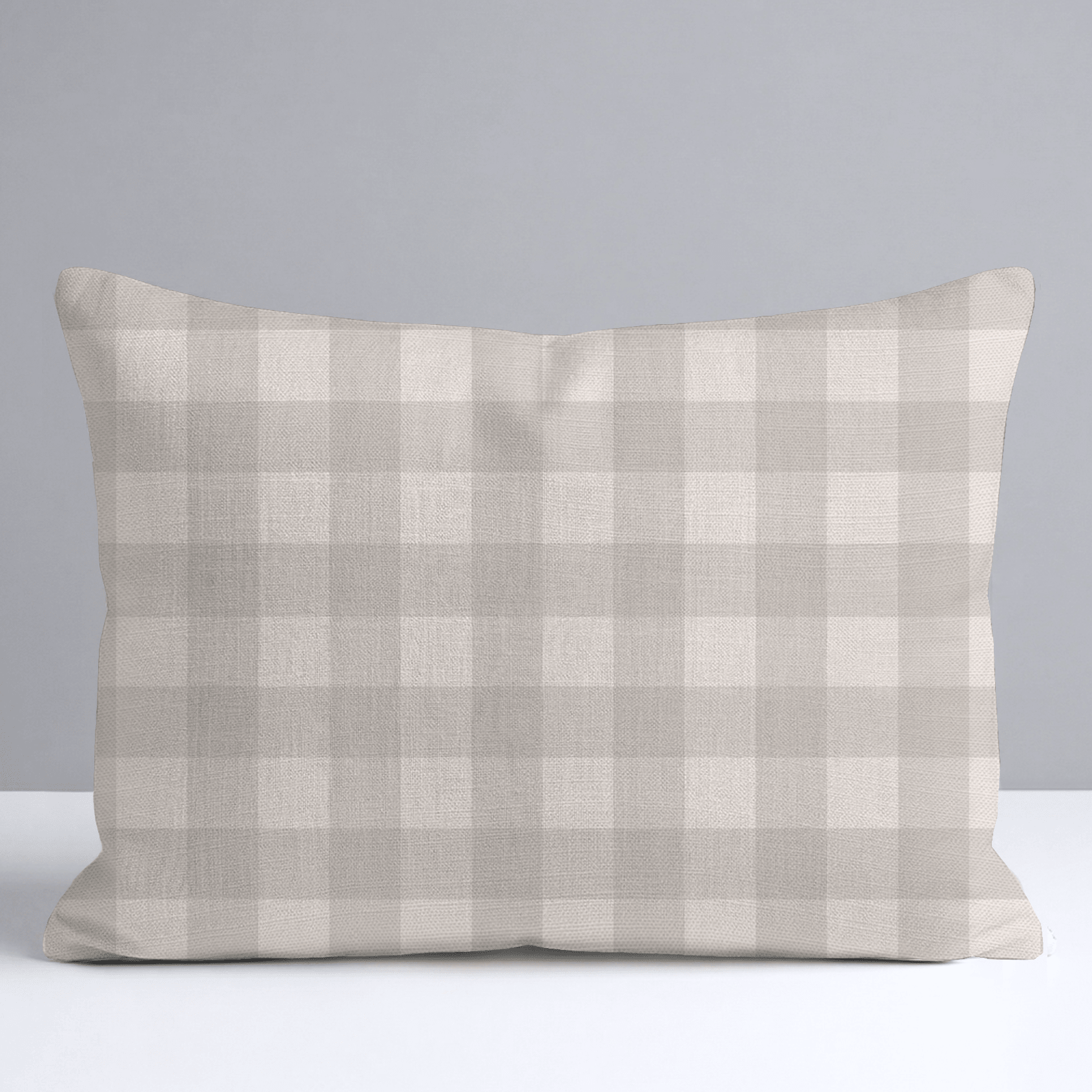Hedgerow Travertine Gingham Throw Pillow - Lemon Park