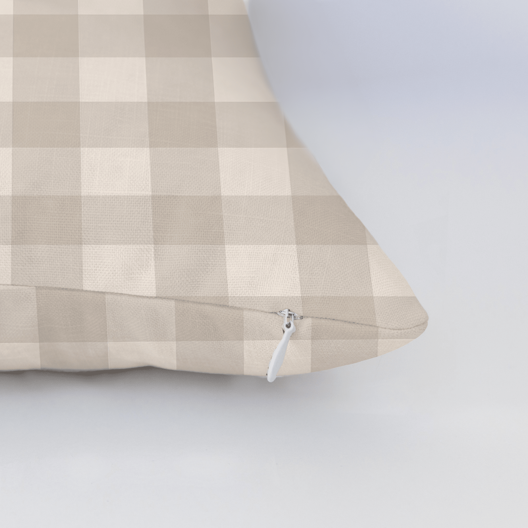 Hedgerow Travertine Gingham Throw Pillow - Lemon Park