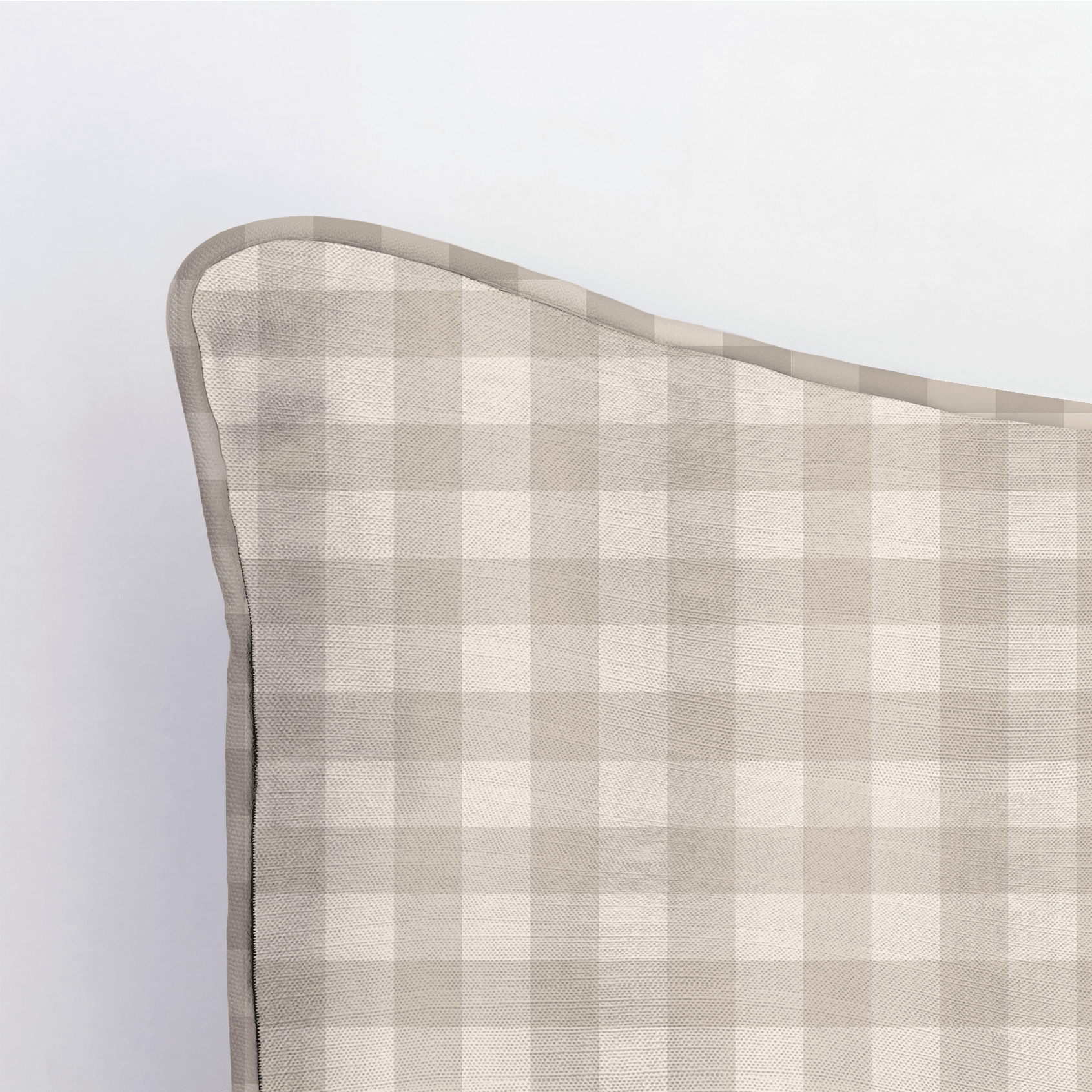 Hedgerow Travertine Gingham Throw Pillow - Lemon Park