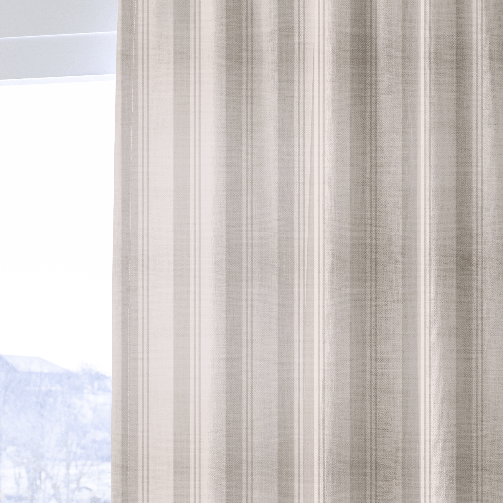 Hedgerow Travertine Stripes - Drapery - Lemon Park