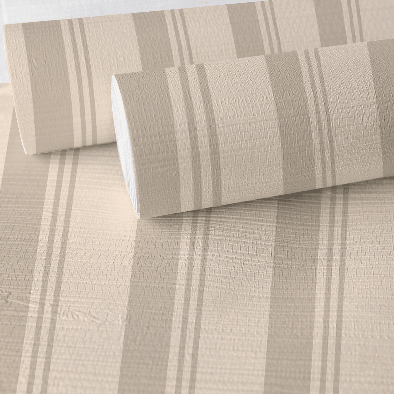 Hedgerow Travertine Stripes Faux Grasscloth Wallpaper - Lemon Park