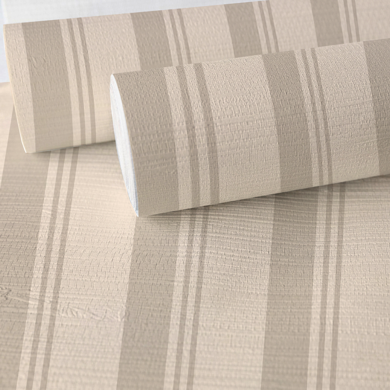 Hedgerow Travertine Stripes Faux Grasscloth Wallpaper