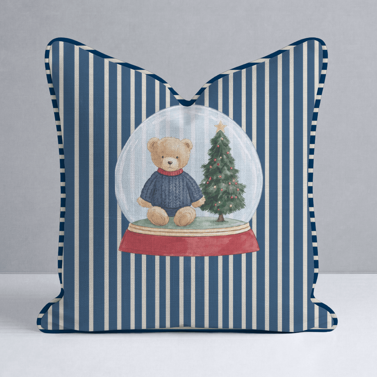 Heirloom Teddy Stripe Throw Pillow - Lemon Park