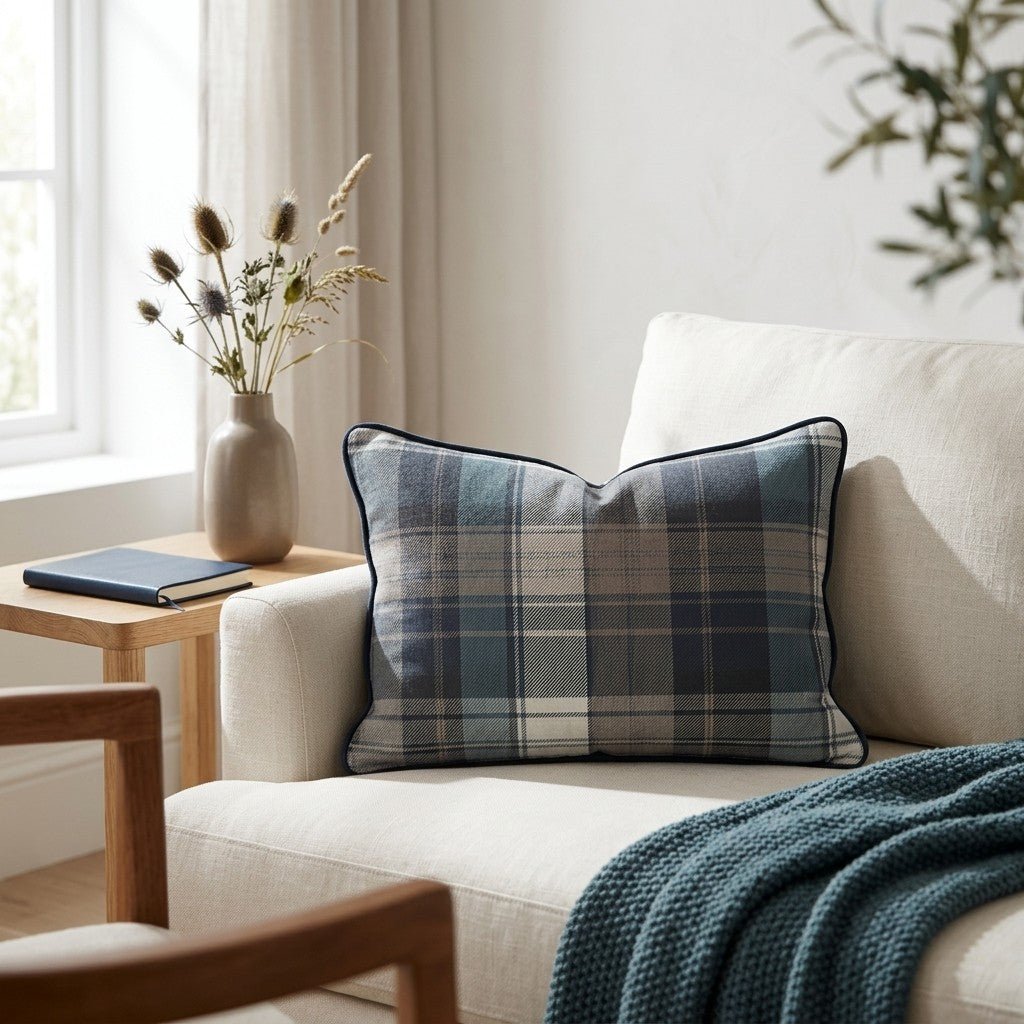 Highland Plaid Throw Pillow - Lemon Park