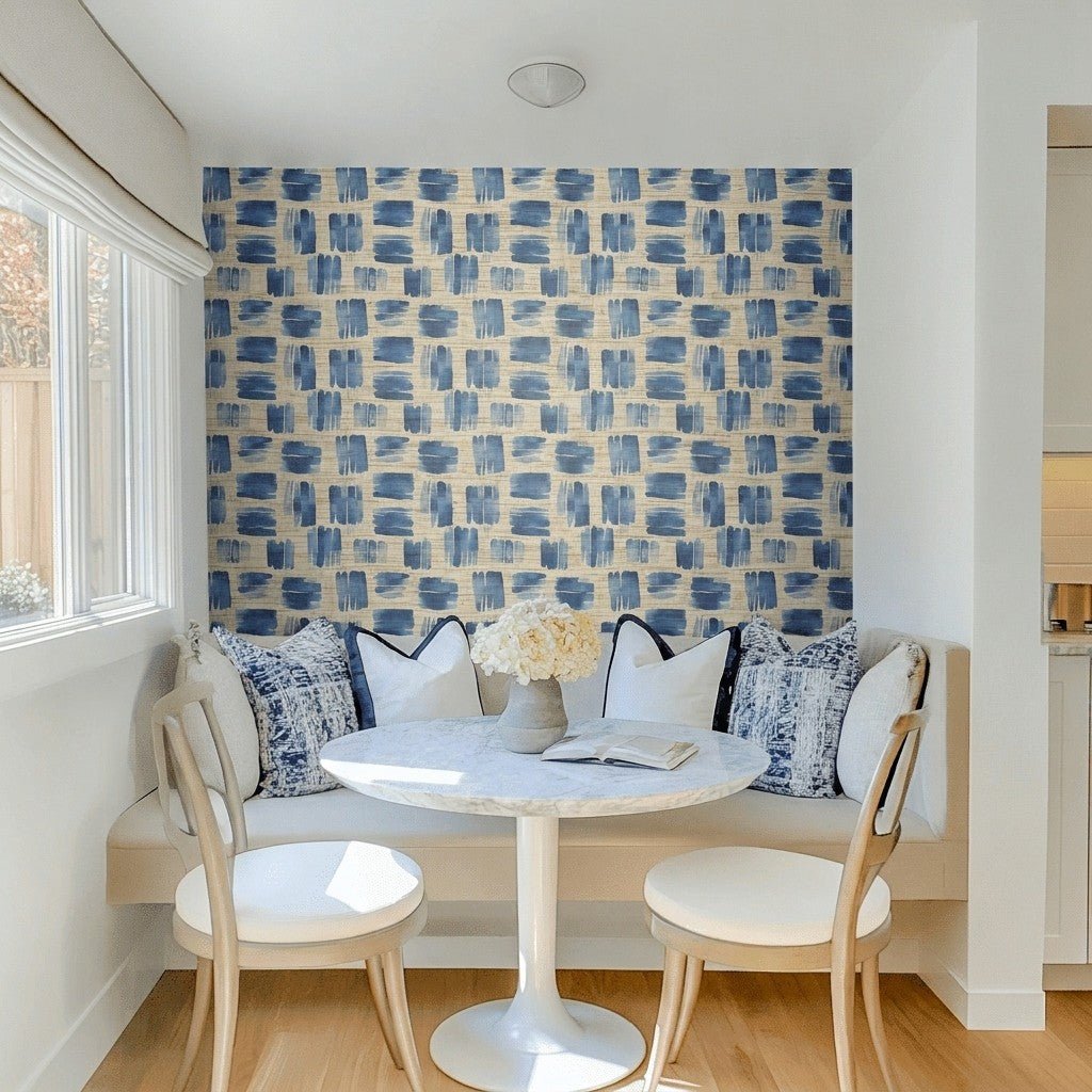 Hilary Faux Grasscloth Wallpaper - Lemon Park