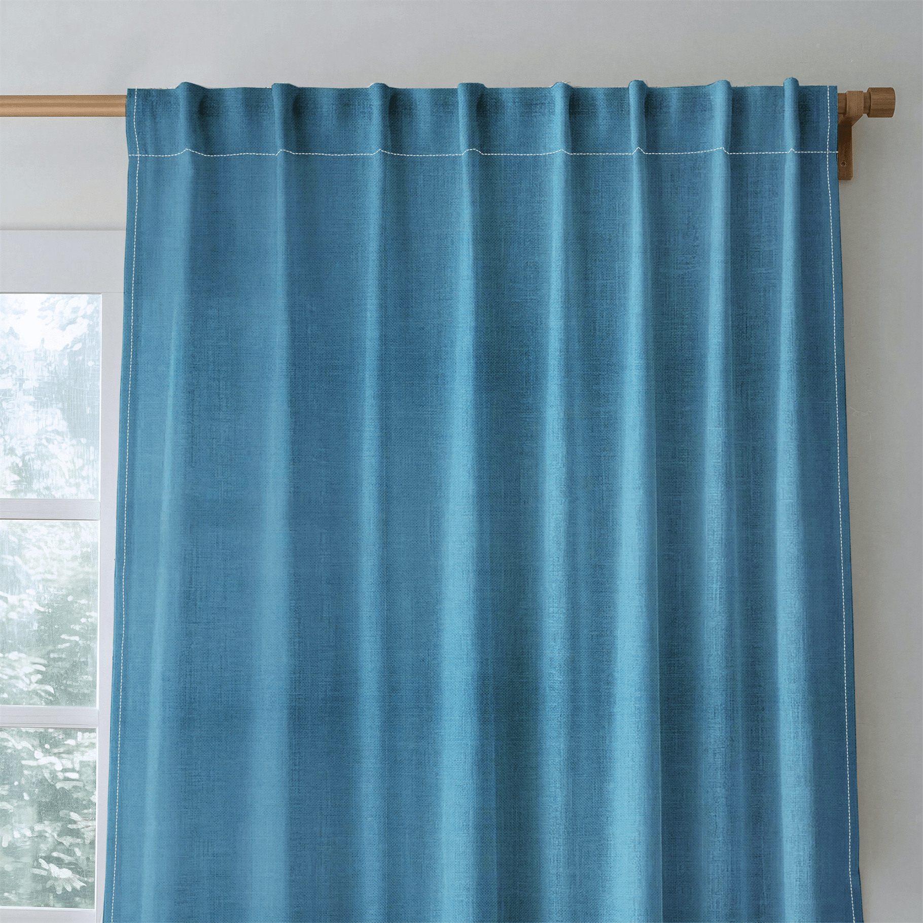 Hint Of Lime Deep Aqua - Drapery - Lemon Park