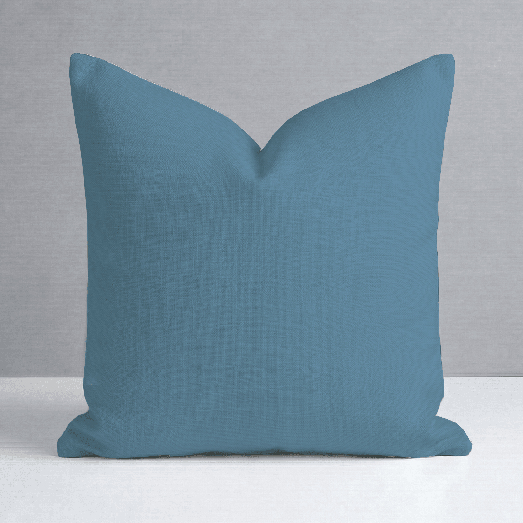Hint Of Lime Deep Aqua Throw Pillow - Lemon Park