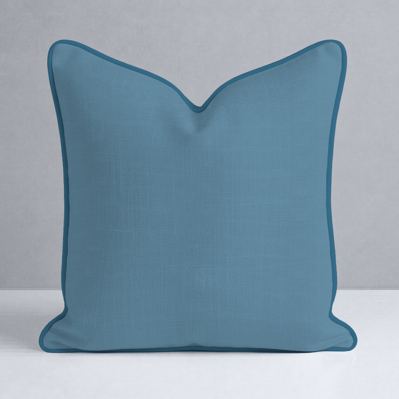 Hint Of Lime Deep Aqua Throw Pillow - Lemon Park
