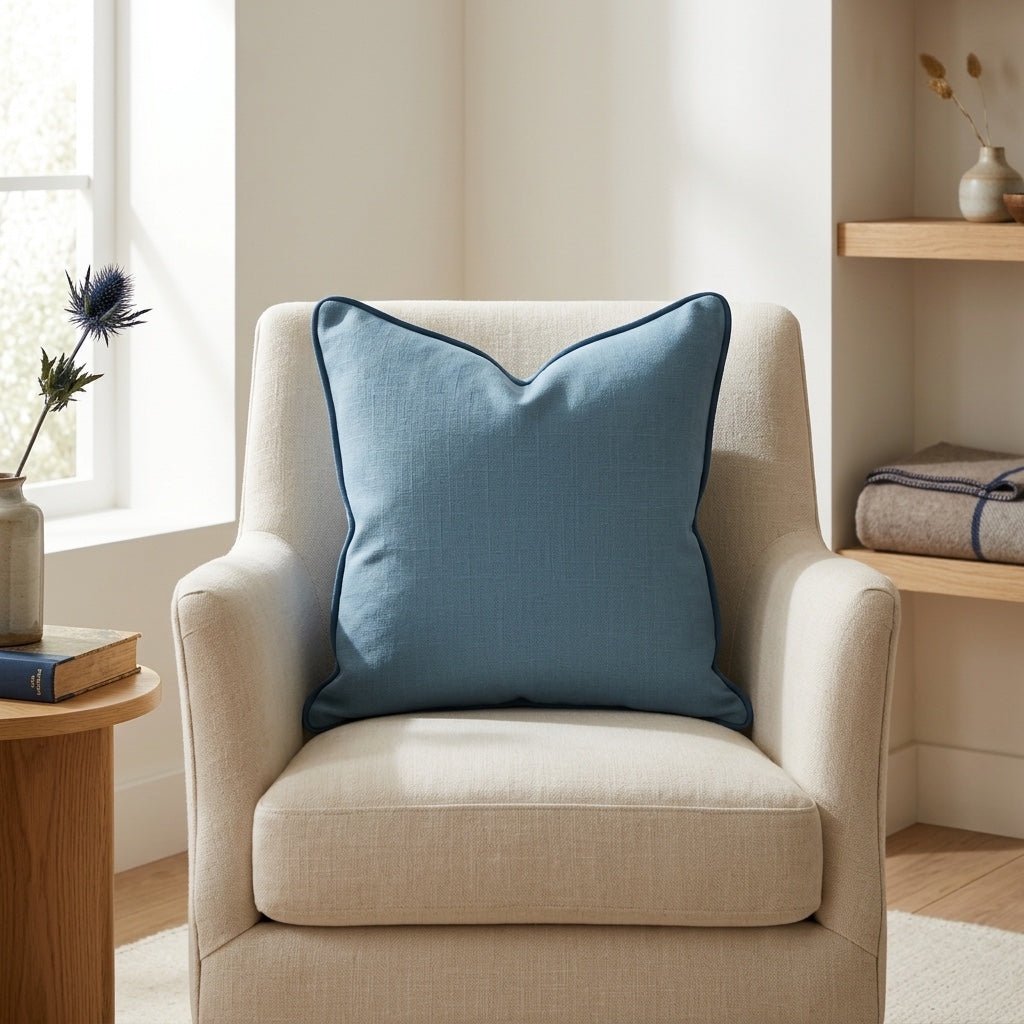 Hint Of Lime Deep Aqua Throw Pillow - Lemon Park