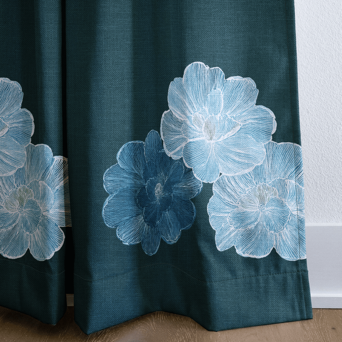 Hint Of Lime Floral - Drapery - Lemon Park