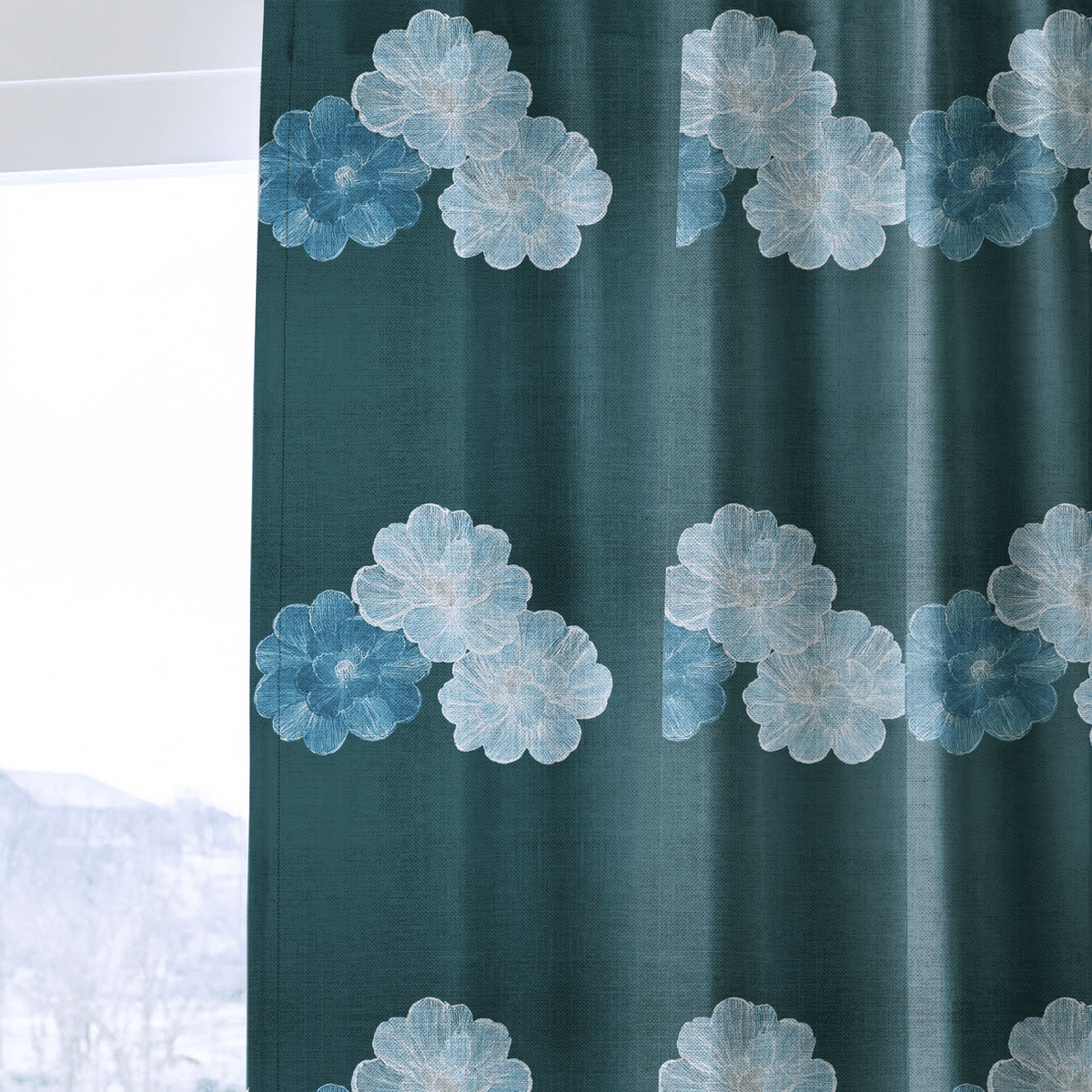 Hint Of Lime Floral - Drapery - Lemon Park