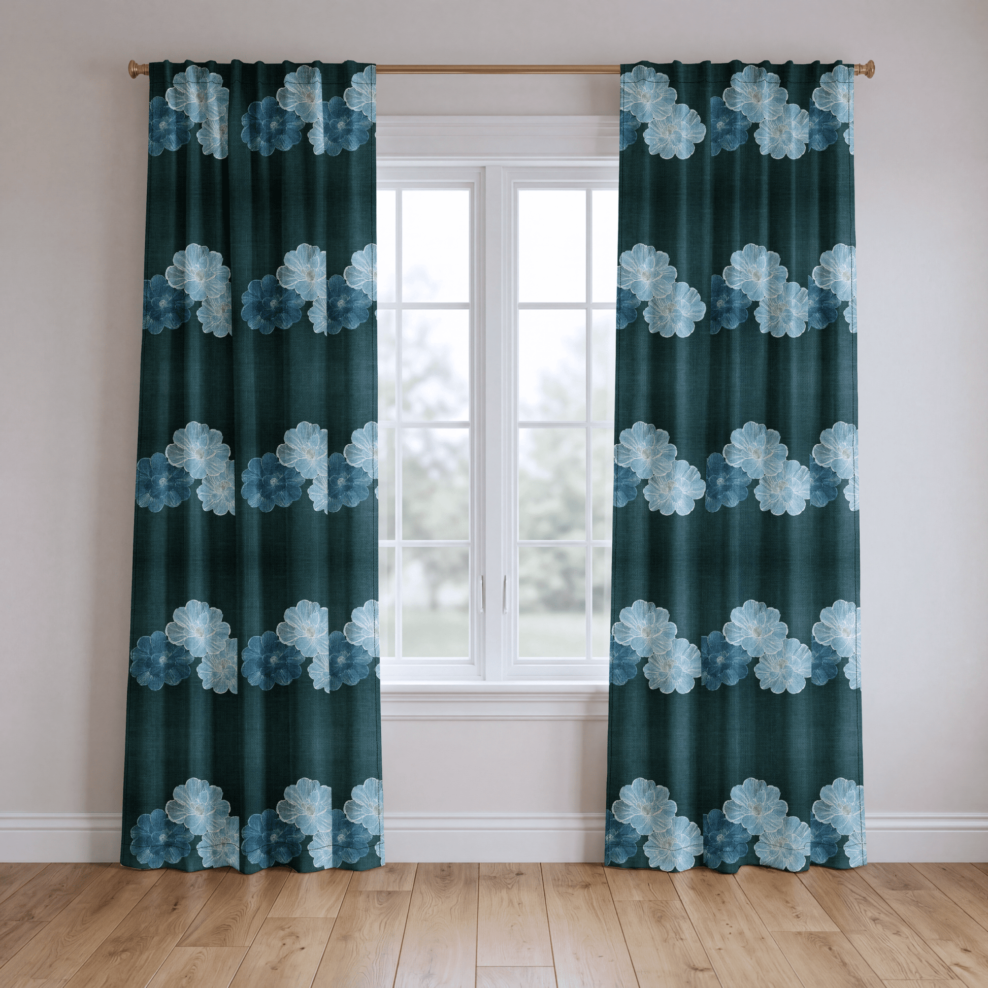 Hint Of Lime Floral - Drapery - Lemon Park